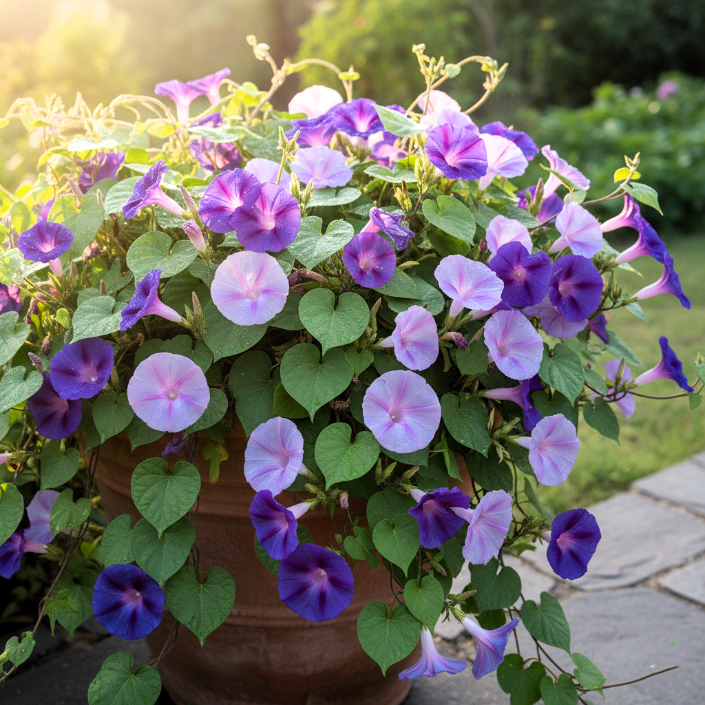 Seeds Ville Morning Glory Purple Mix Annual Flowers Seeds 30 Seeds Pack - Seeds Ville