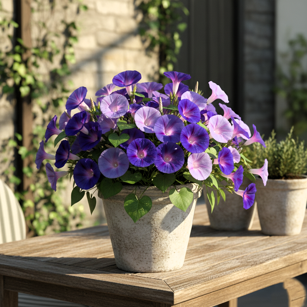 Seeds Ville Morning Glory Purple Mix Annual Flowers Seeds 30 Seeds Pack - Seeds Ville