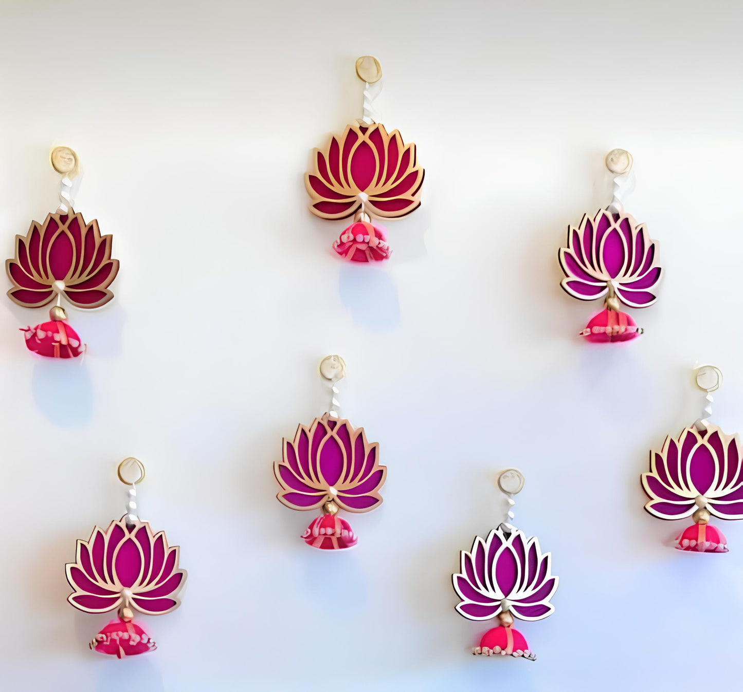 Wall Hanging Lotus for Home Decoration- Hand Crafted (4) - Seeds Ville