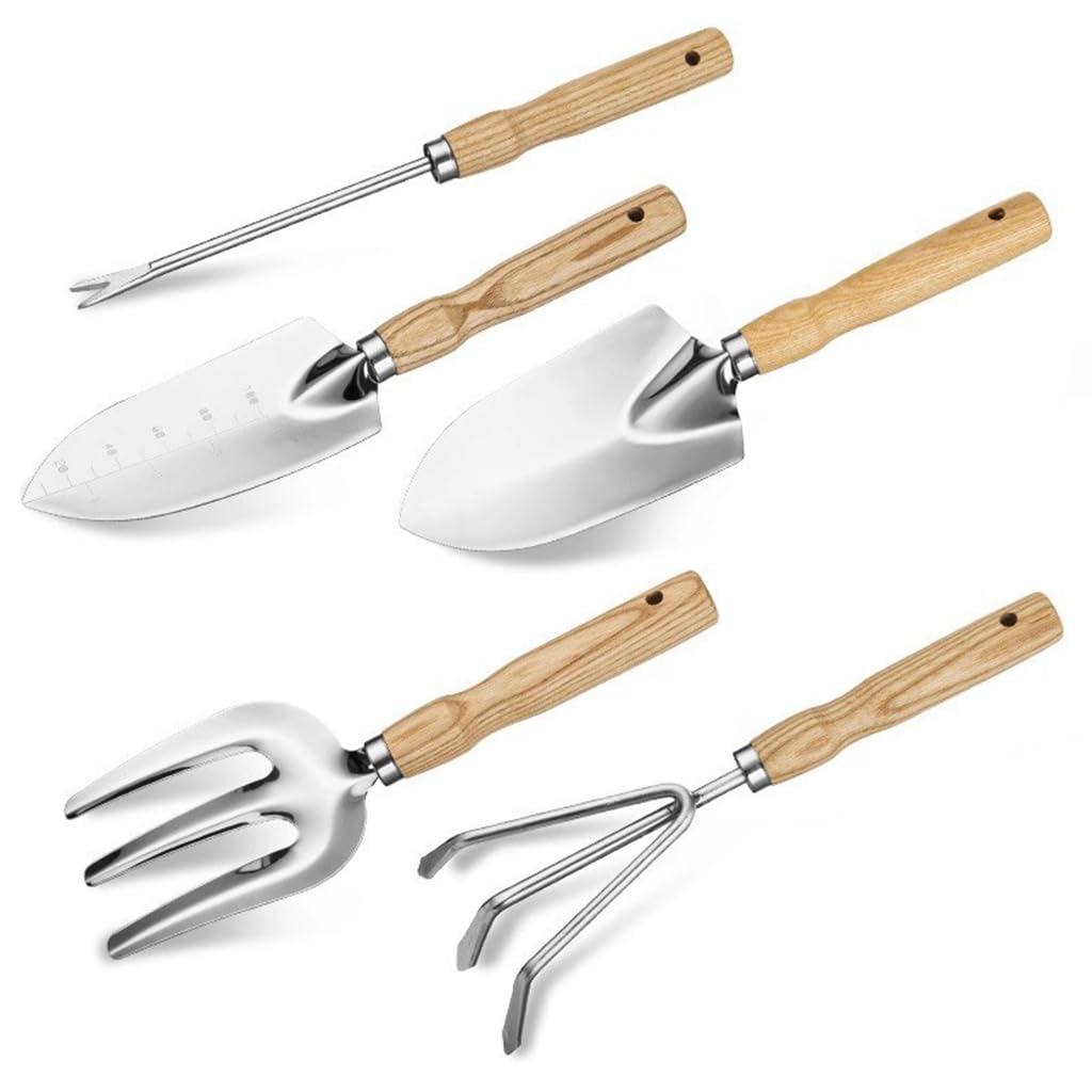 HASTHIP® 8 Pcs Gardening Tools Set - Aluminum Alloy Steel - Garden Planting Tools - Gardening Tools Kit for Home Garden - Gardening Tools Kit Set - with Tote Tool Bag - Suitable for Garden Patio - Seeds Ville