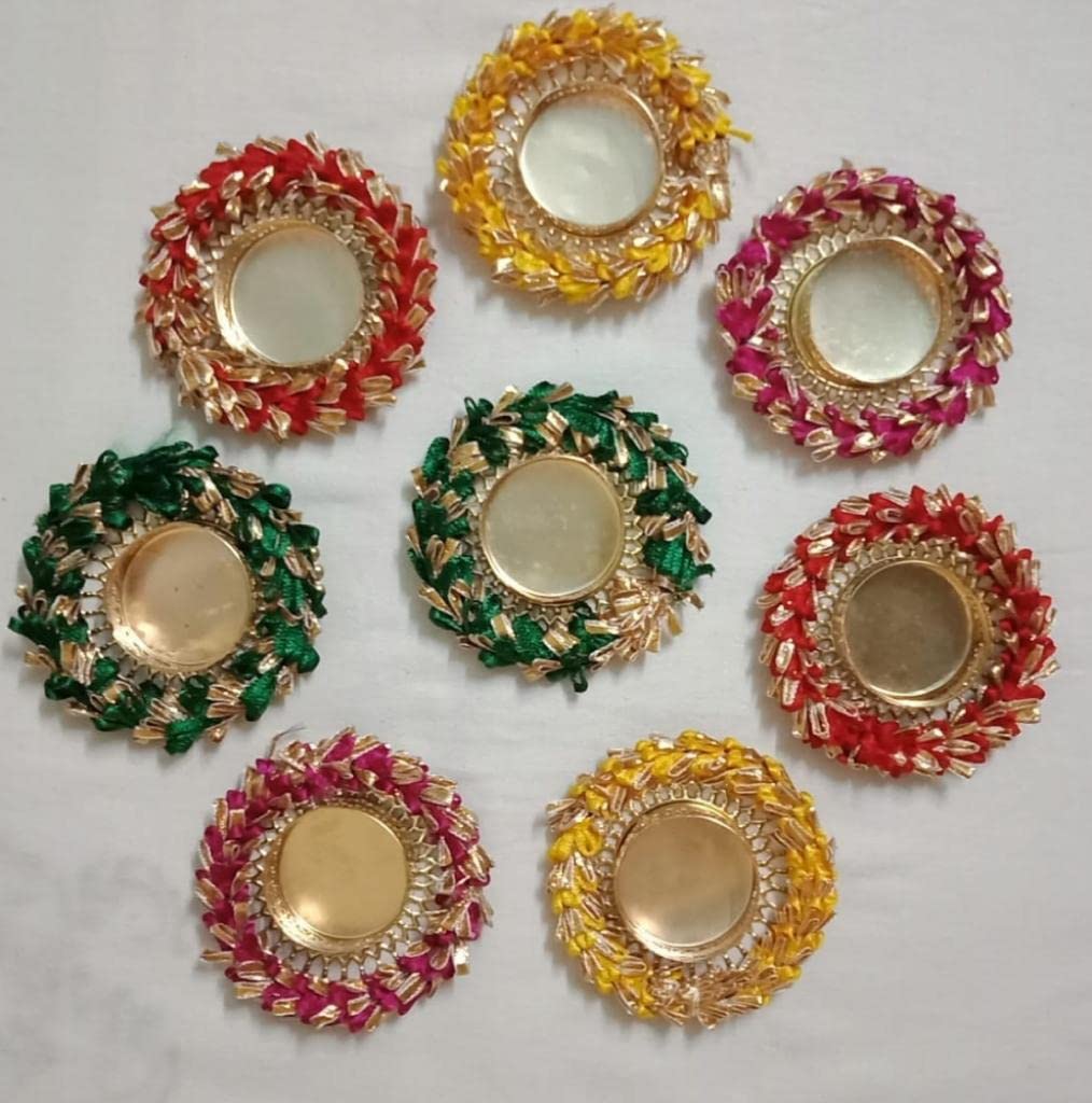 Mix Colour Tealight Candle Holder for Indian Festival Home Decoration- Set of 8 Pcs - Seeds Ville