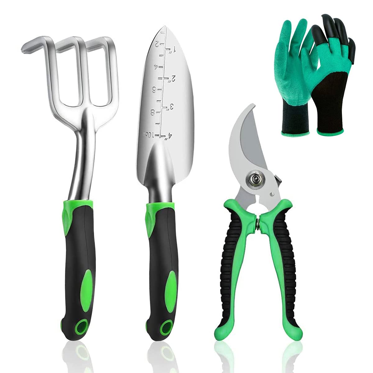 HASTHIP® 8 Pcs Gardening Tools Set - Aluminum Alloy Steel - Garden Planting Tools - Gardening Tools Kit for Home Garden - Gardening Tools Kit Set - with Tote Tool Bag - Suitable for Garden Patio - Seeds Ville