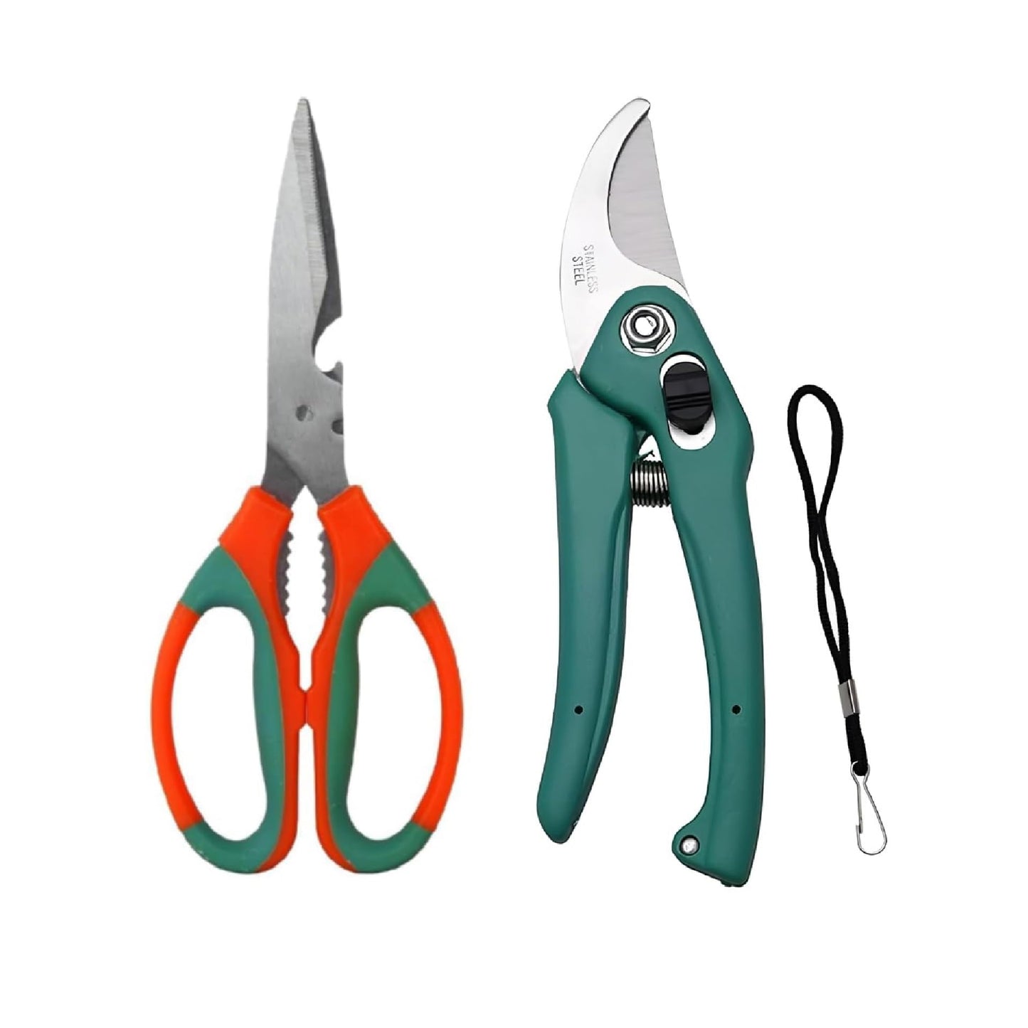Assorted Hand Pruner Cutter - 1 Pc (Steel Blades) Heavy Duty Gardening Cutter Tool | Wood Branch Trimmer | Grass Cutting Accessory | Plant Cutter for Home Garden - Seeds Ville