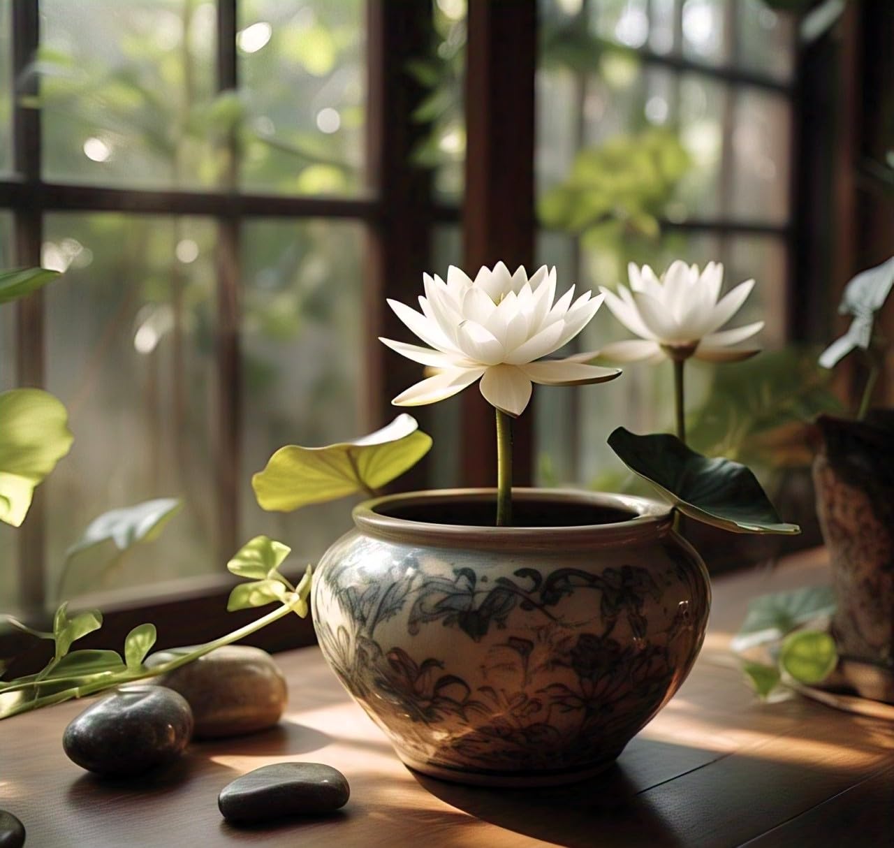 20+ Seeds- All Seasons HYBRID WHITE Lotus Flower Seeds For Planting. - Seeds Ville