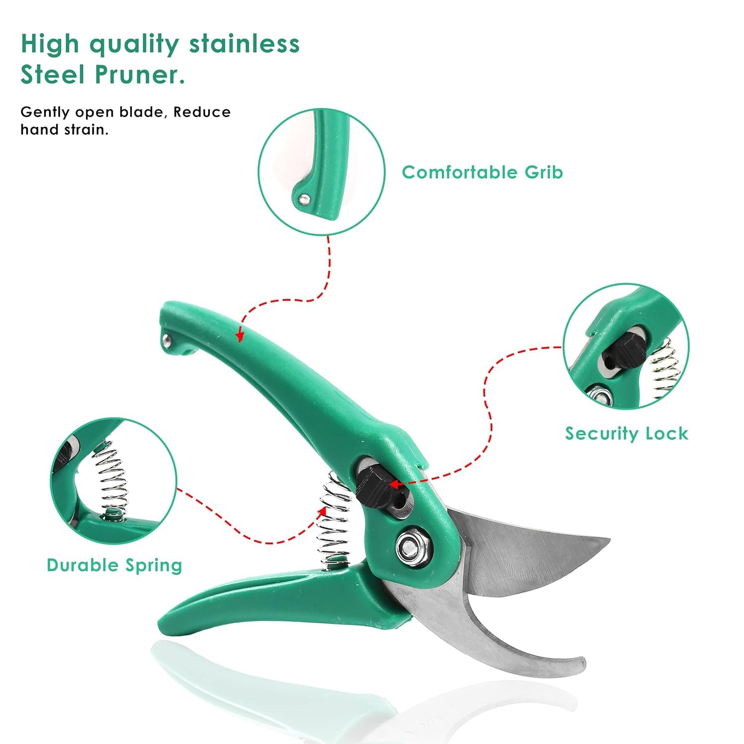 Assorted Hand Pruner Cutter - 1 Pc (Steel Blades) Heavy Duty Gardening Cutter Tool | Wood Branch Trimmer | Grass Cutting Accessory | Plant Cutter for Home Garden - Seeds Ville