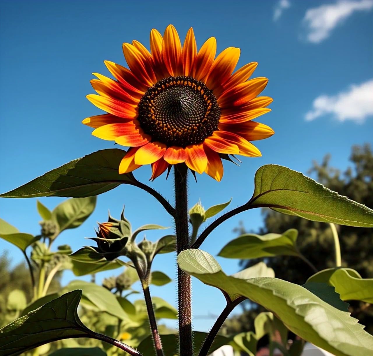 BlimBurn Sunflower Seeds Mix Pack 500+ Colorful Varieties of Sunflower Seeds to Plant - 2-10 ft Tall Plants, Pollinator Friendly, Easy to Grow, High Germination - Seeds Ville