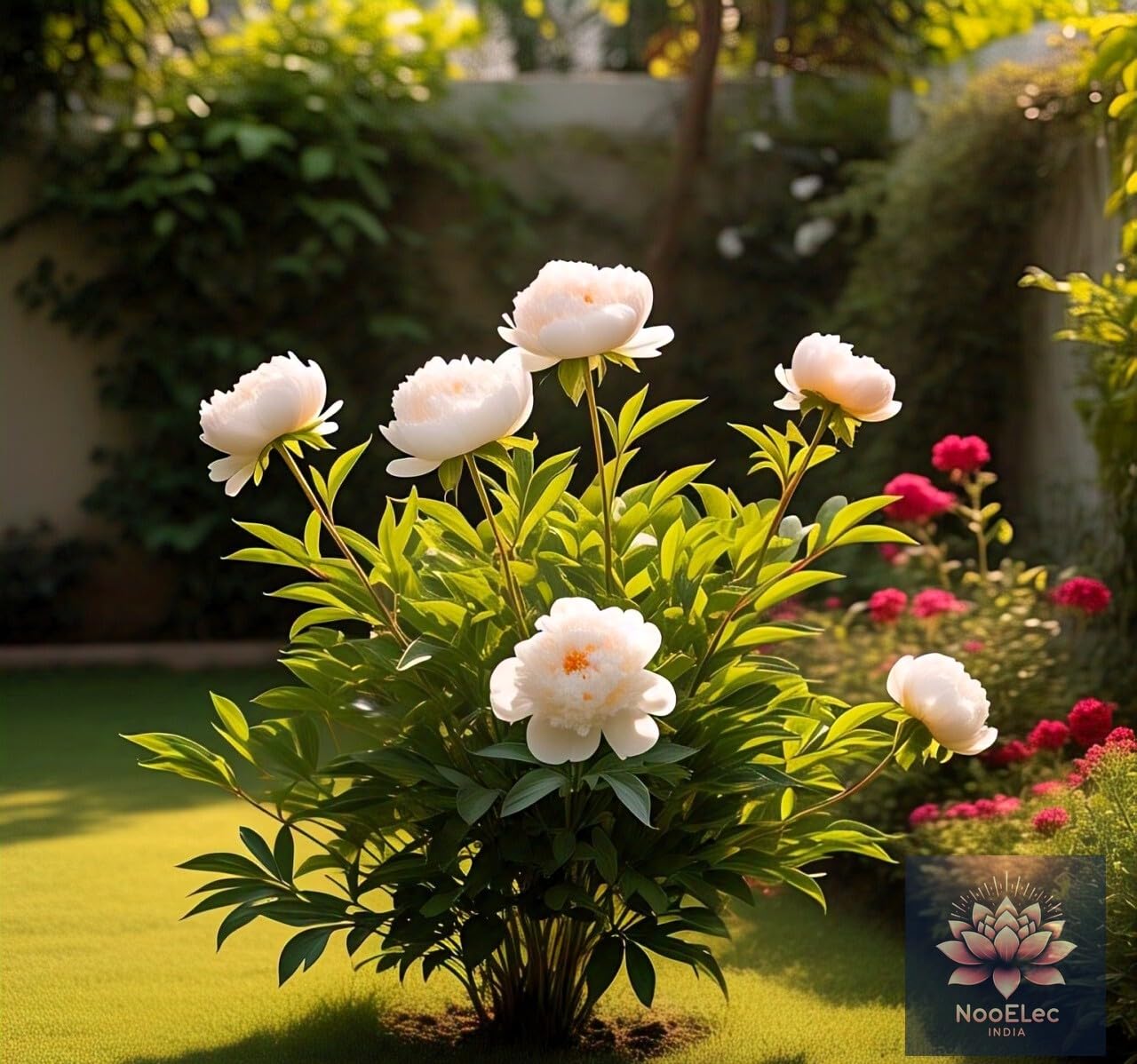 NooElec Seeds India -70 Pcs- Peony Flower Hybrid Seeds - Enjoy Vibrant Blooms Year-Round, Easy Indoor/Outdoor Planting (RAINBOW LOTUS (Wonder Mix)) - Seeds Ville