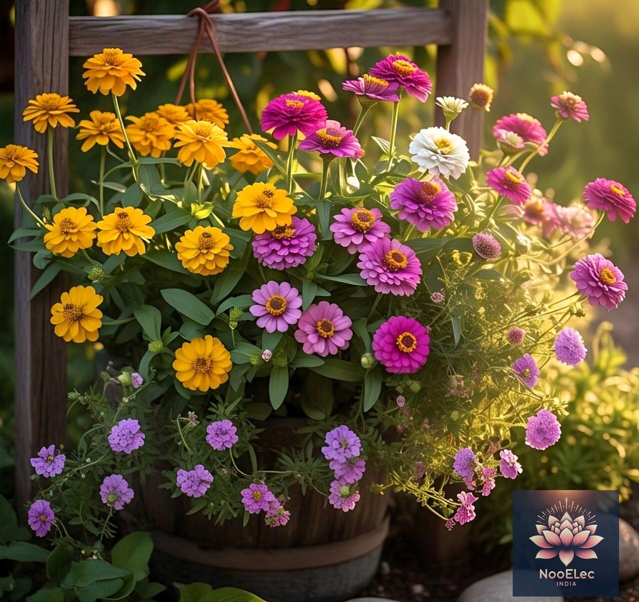 Rare Hanging Zinnia Flower Seeds - 50 Seeds, Mixed Colors, Hybrid, All-Year Blooms - Seeds Ville