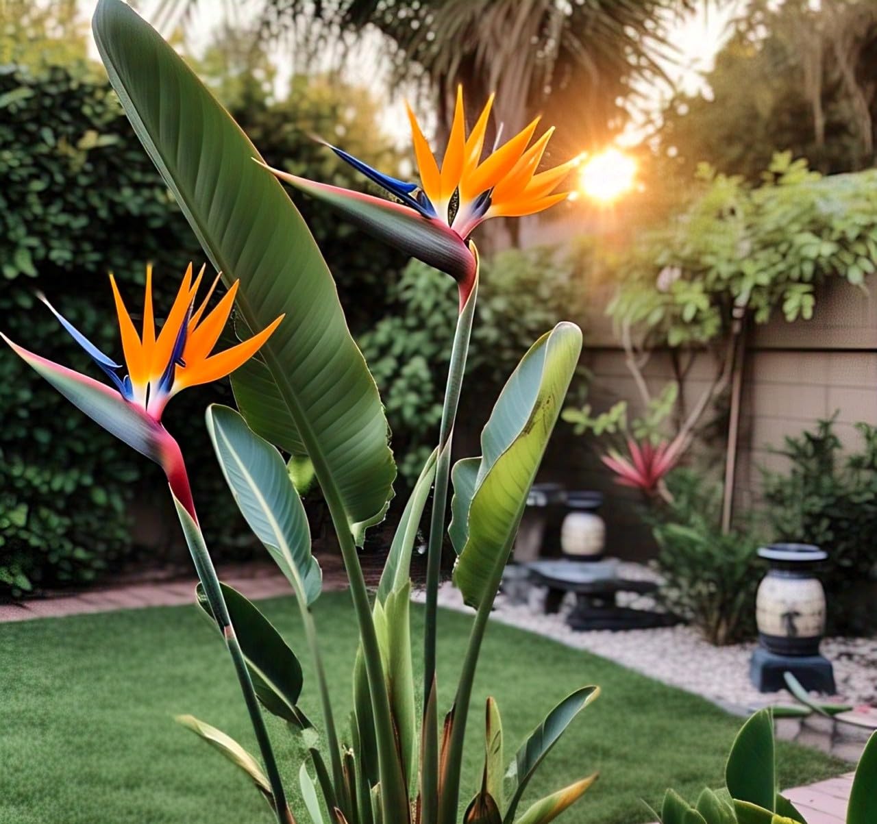 BlimBurn Hybrid Bird of Paradise Flower Seeds Pack - 50 Seeds, Vibrant Blooms All Year. Low Maintenance Plant Seeds - Seeds Ville