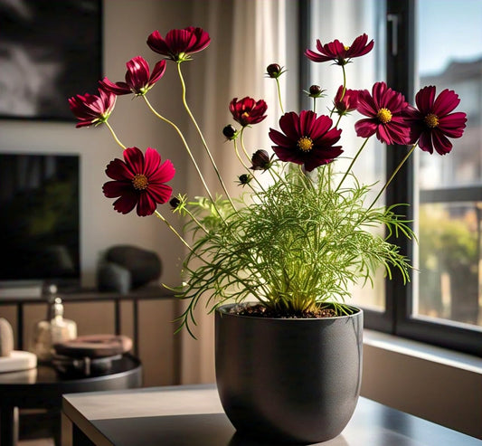 50+ SEEDS Heavy Bloomer Chocolate COSMOS Flower Hybrid Seeds. Grow year Round. Low Maintenance Plant Seeds. - Seeds Ville