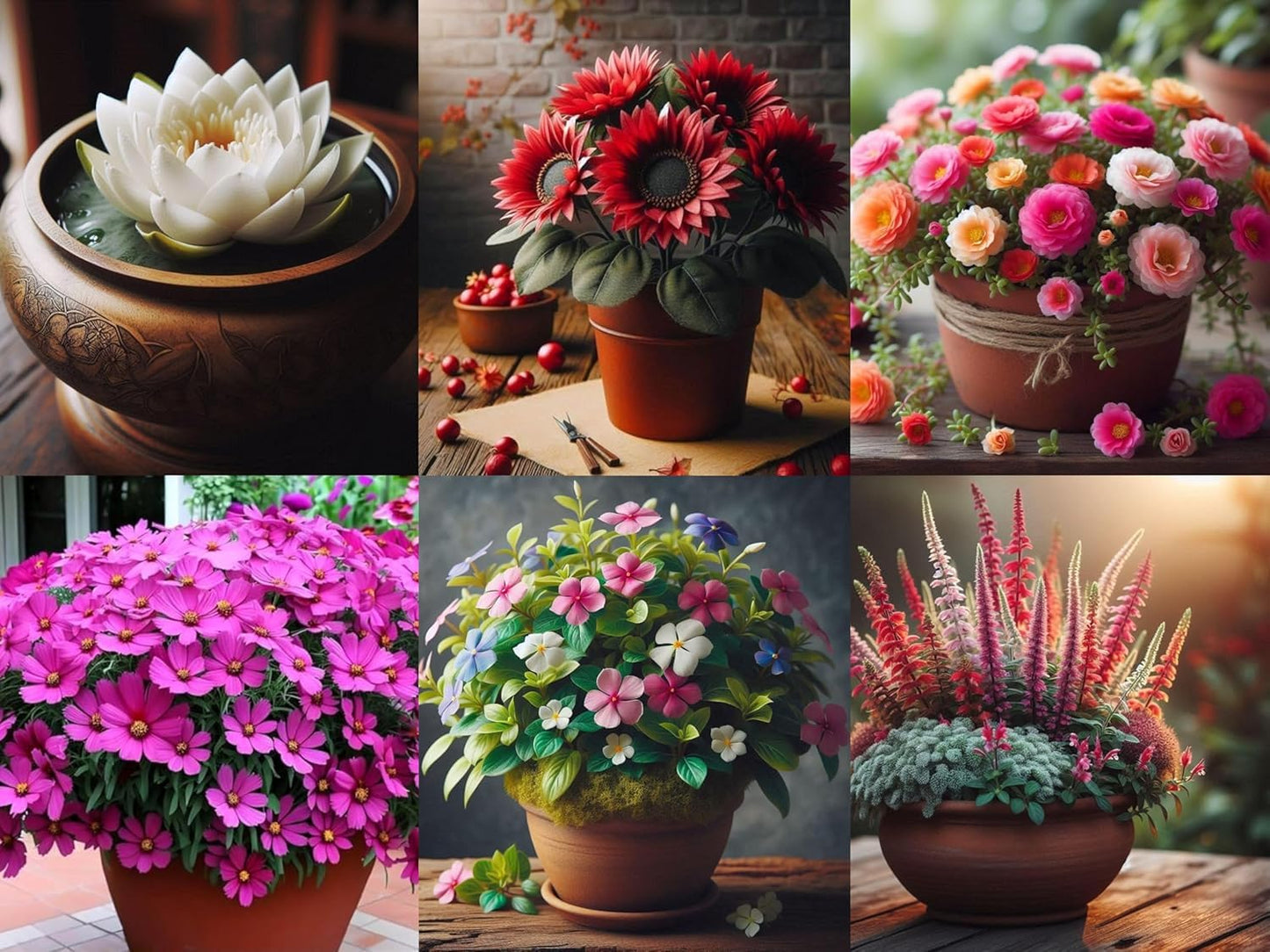 SOUTH INDIA India 15 Varieties Winter Flower Seeds Combo-Low Maintenance Hybrid Flower Seed Combo Pack- All Year Flower Seeds Supply - Seeds Ville