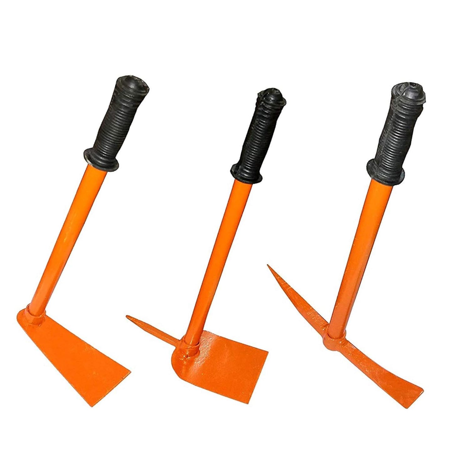 TrustBasket Garden Tool kit (Pack of 3) Heavy Duty Gardening Tools |Garden Hoe | Tiller | Hoe with Prong | Gardening Kit Essentials, Strong, Durable Steel Planter Accessories - Seeds Ville