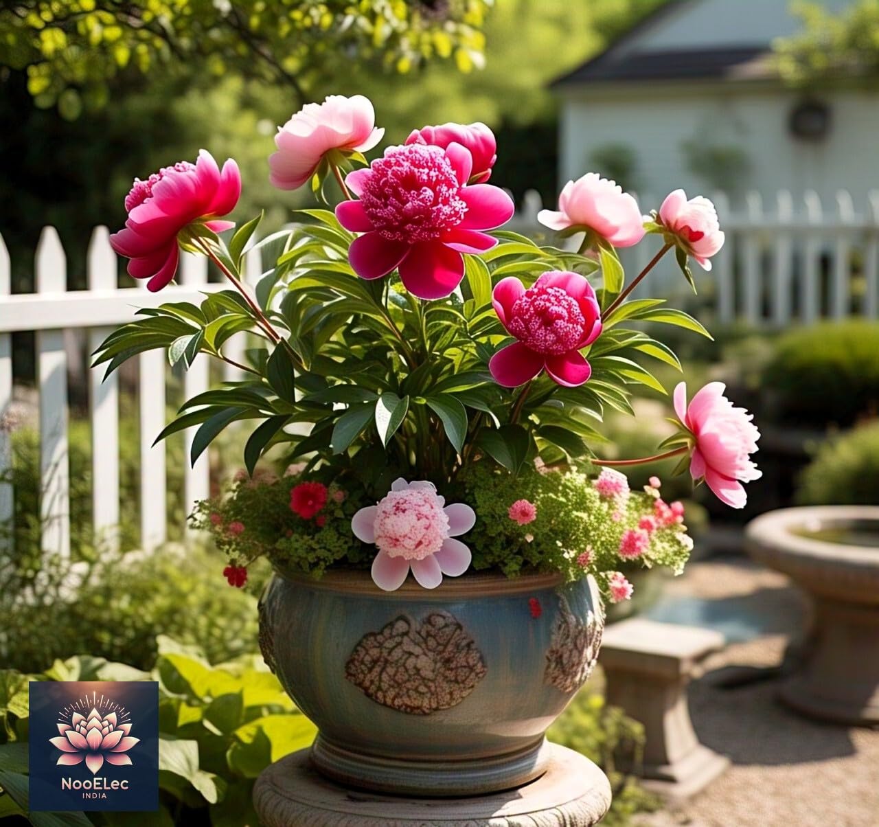 NooElec Seeds India -70 Pcs- Peony Flower Hybrid Seeds - Enjoy Vibrant Blooms Year-Round, Easy Indoor/Outdoor Planting (RAINBOW LOTUS (Wonder Mix)) - Seeds Ville