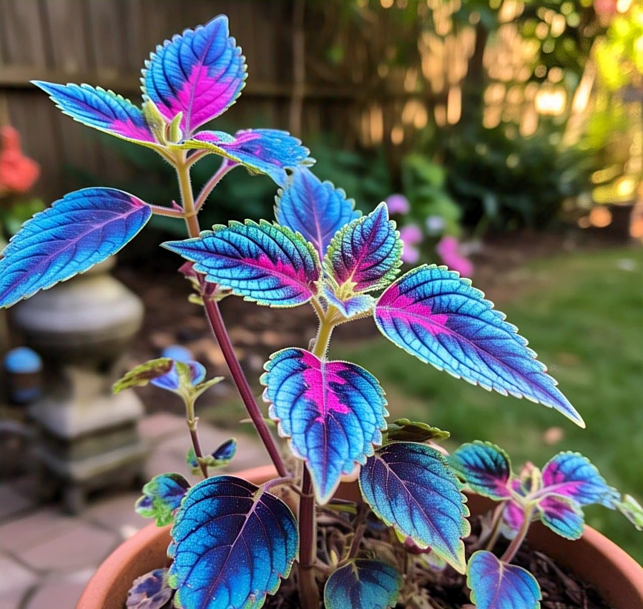 60+ Seeds- All Seasons Blue Mini Coleus Plant Seeds For Home Garden- Grow Indoor & Outdoor. - Seeds Ville