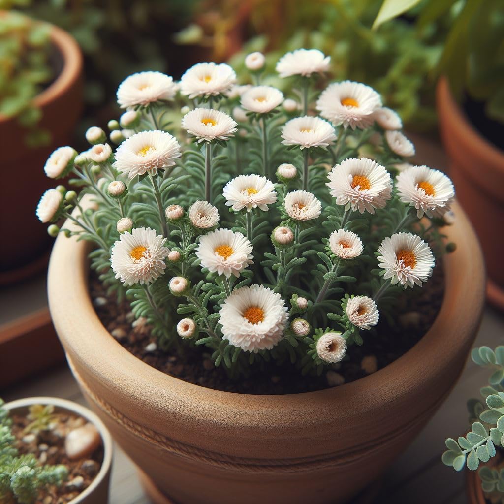 55+ Seeds- Dwarf HYBRID White Aster Flower Seeds For Home Garden-Heavy Bloomer Hybrid Plant Seeds - Seeds Ville
