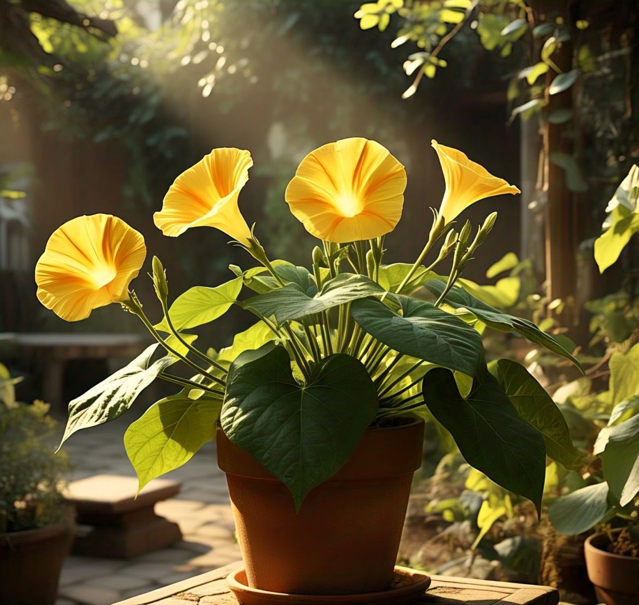 35+ SEEDS- Dwarf Morning Gloey Flower F1 Seeds For Planting (Low Maintenance) (Heavenly Blue) - Seeds Ville