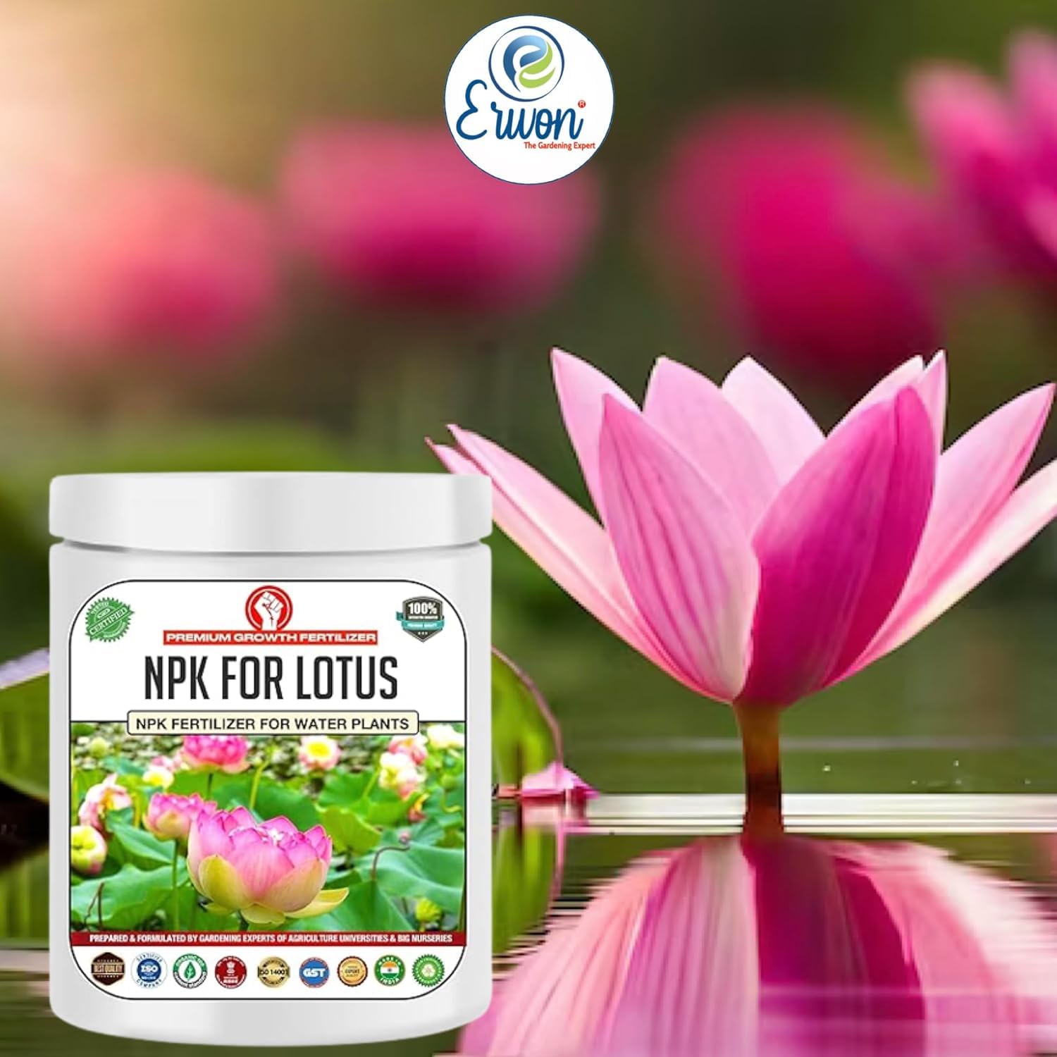 Erwon® NPK for Growth and Flowering of Water Lilies and Lotus plants in Water. (200 gm) - Seeds Ville