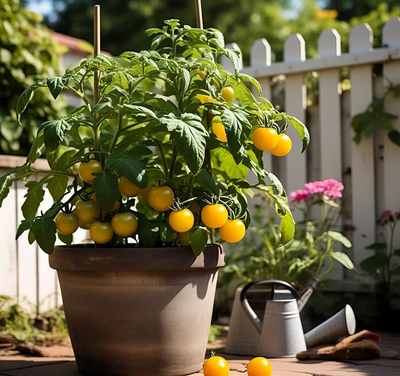 Organic Cherry Tomato Dwarf Mix Color 100+ Seeds, Red & Yellow, Non-Gmo Seeds - Seeds Ville