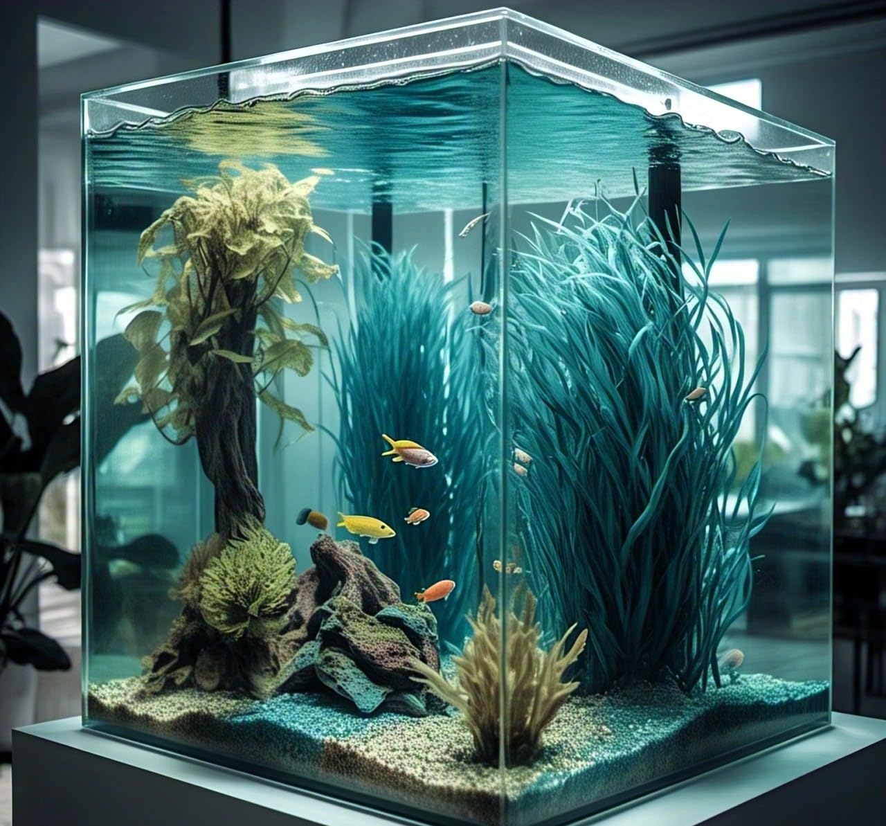 Aquatic Delight - 120 Fish Friendly Aquarium Grass Seeds, Year-Round Growth (BLUE) - Seeds Ville