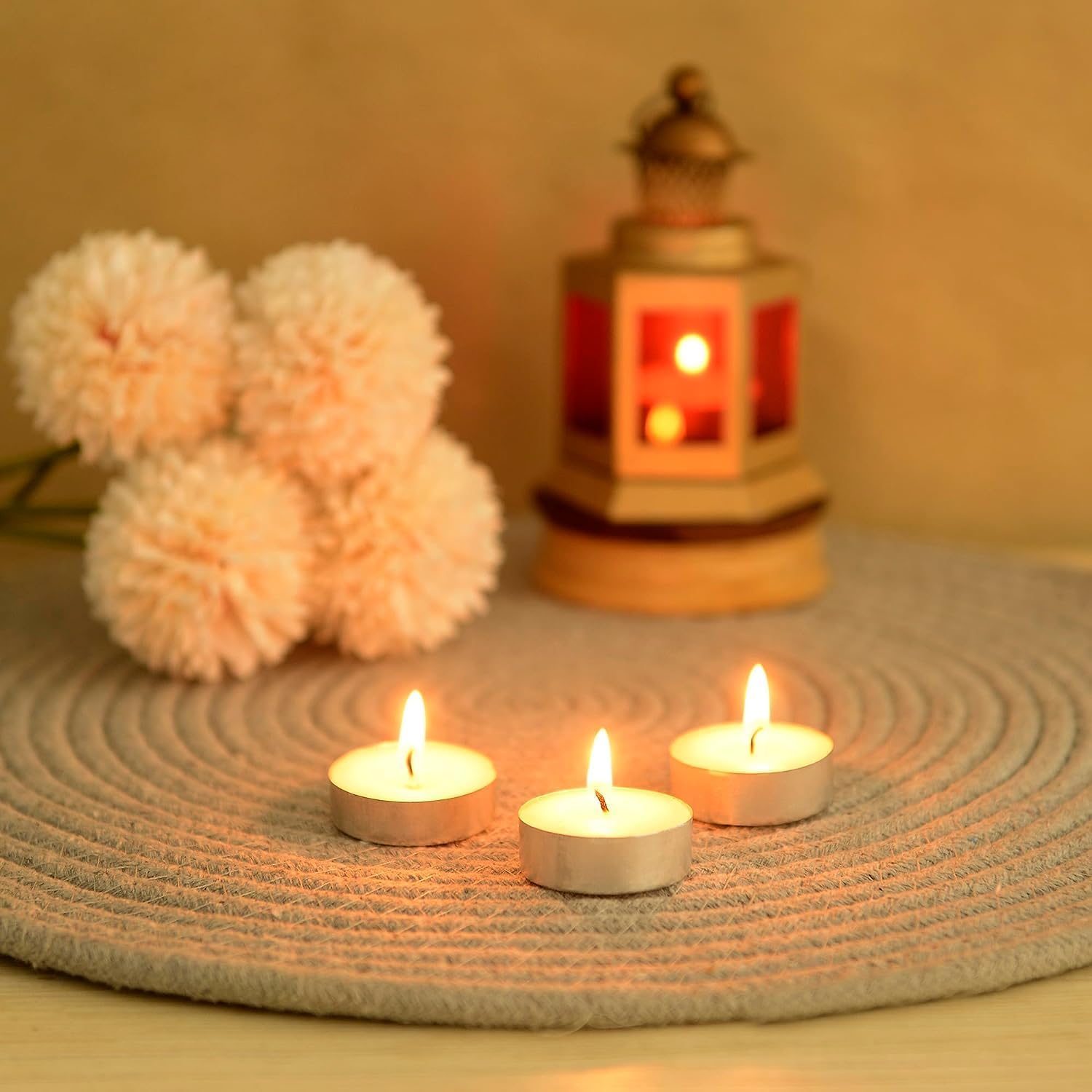 Decorative Tealight Candle Rangoli Mat for Diwali, Navratri, Indian Festival Home Decoration - Seeds Ville