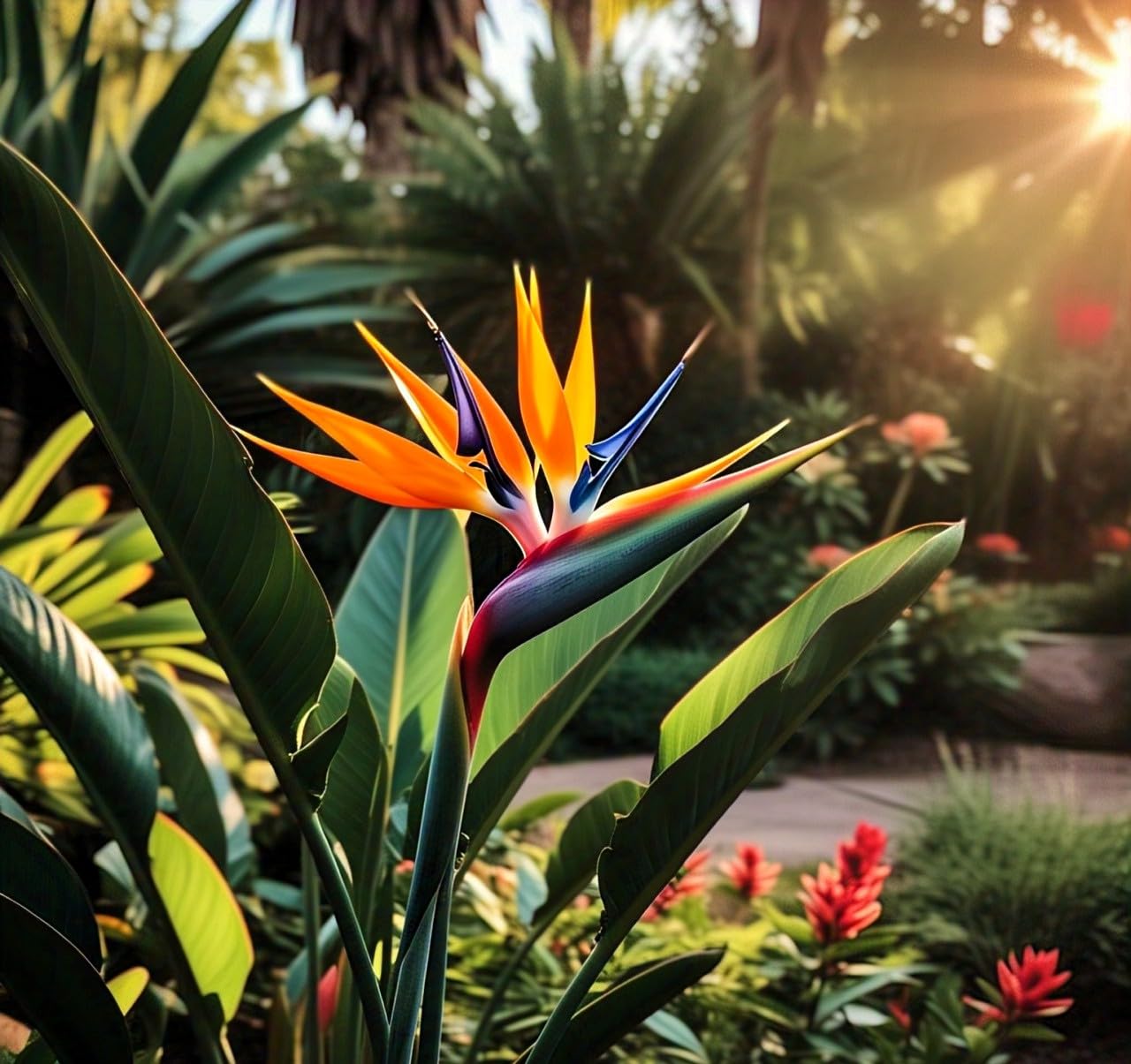 BlimBurn Hybrid Bird of Paradise Flower Seeds Pack - 50 Seeds, Vibrant Blooms All Year. Low Maintenance Plant Seeds - Seeds Ville
