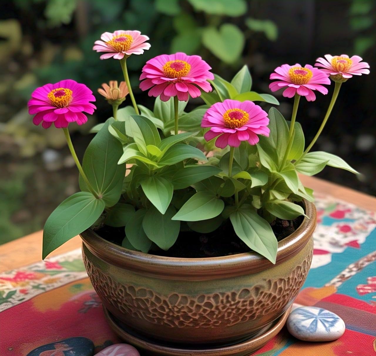 Earth Hopper 50+ SEEDS- Compact Zinnia Flower Hybrid Seeds- All Year Growing & Low Maintenance Plant Seeds (Pink) - Seeds Ville