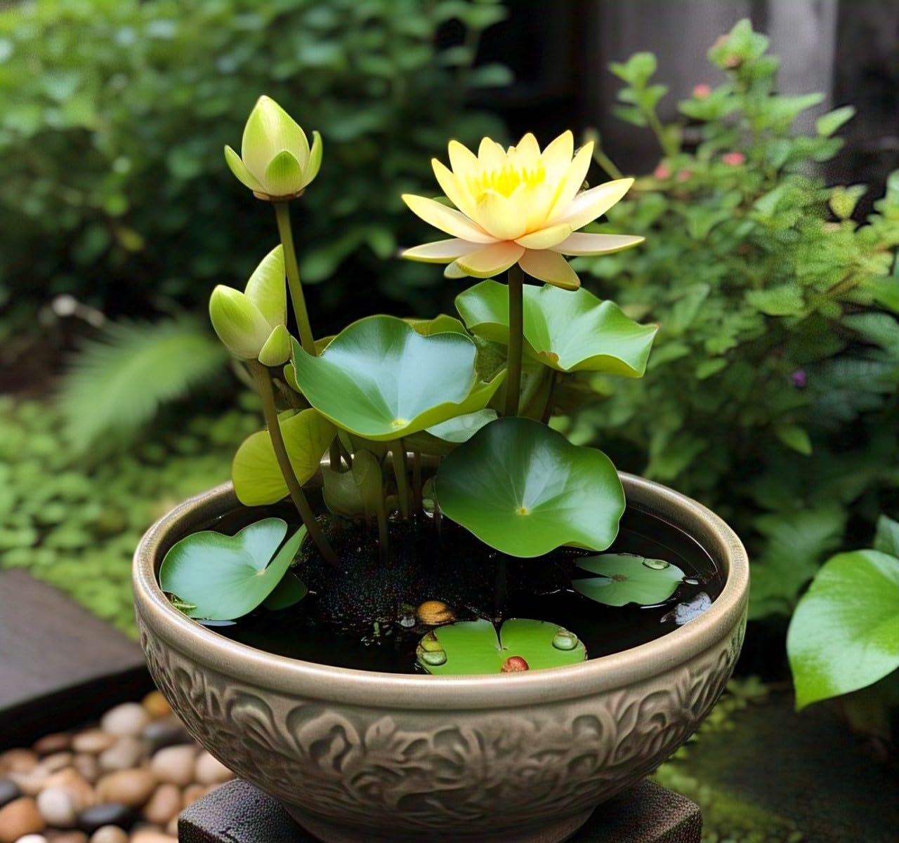 BlimBurn Bowl Lotus Flower Seeds Mix - 50 Seeds Pack, Easy Care, Indoor/Outdoor Growing, Unique Hybrid Varieties - Seeds Ville