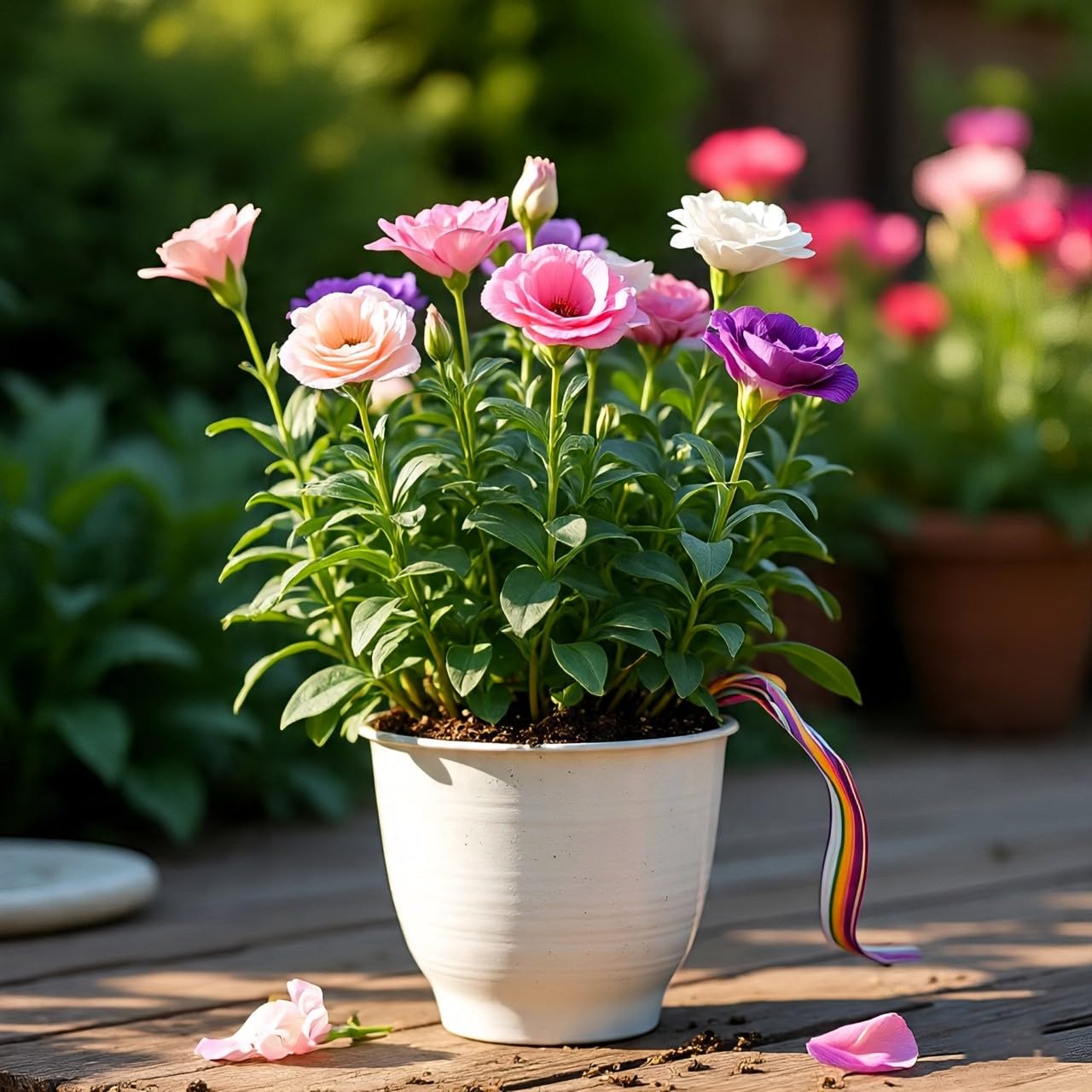 Dwarf Lisianthus Flower Seeds Mix by BlimBurn - 70 Seeds, Perfect for Indian Climate, Long Lasting Beauty - Seeds Ville