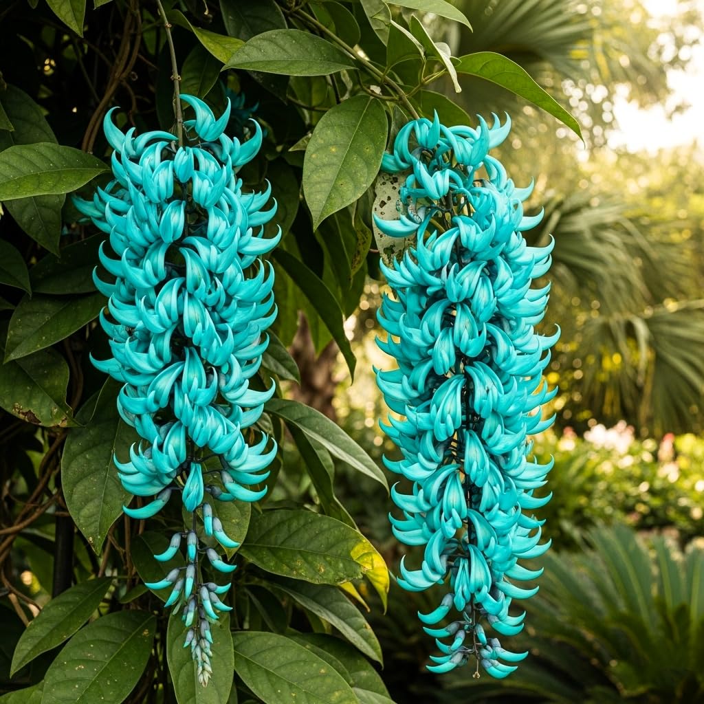 BlimBurn 50+ SEEDS- Climbing Jade Vine Flower Seeds For Home Garden, Balcony & Wall Covering | Low Maintenance & Fast Growing (CELESTIAL BLUE) - Seeds Ville