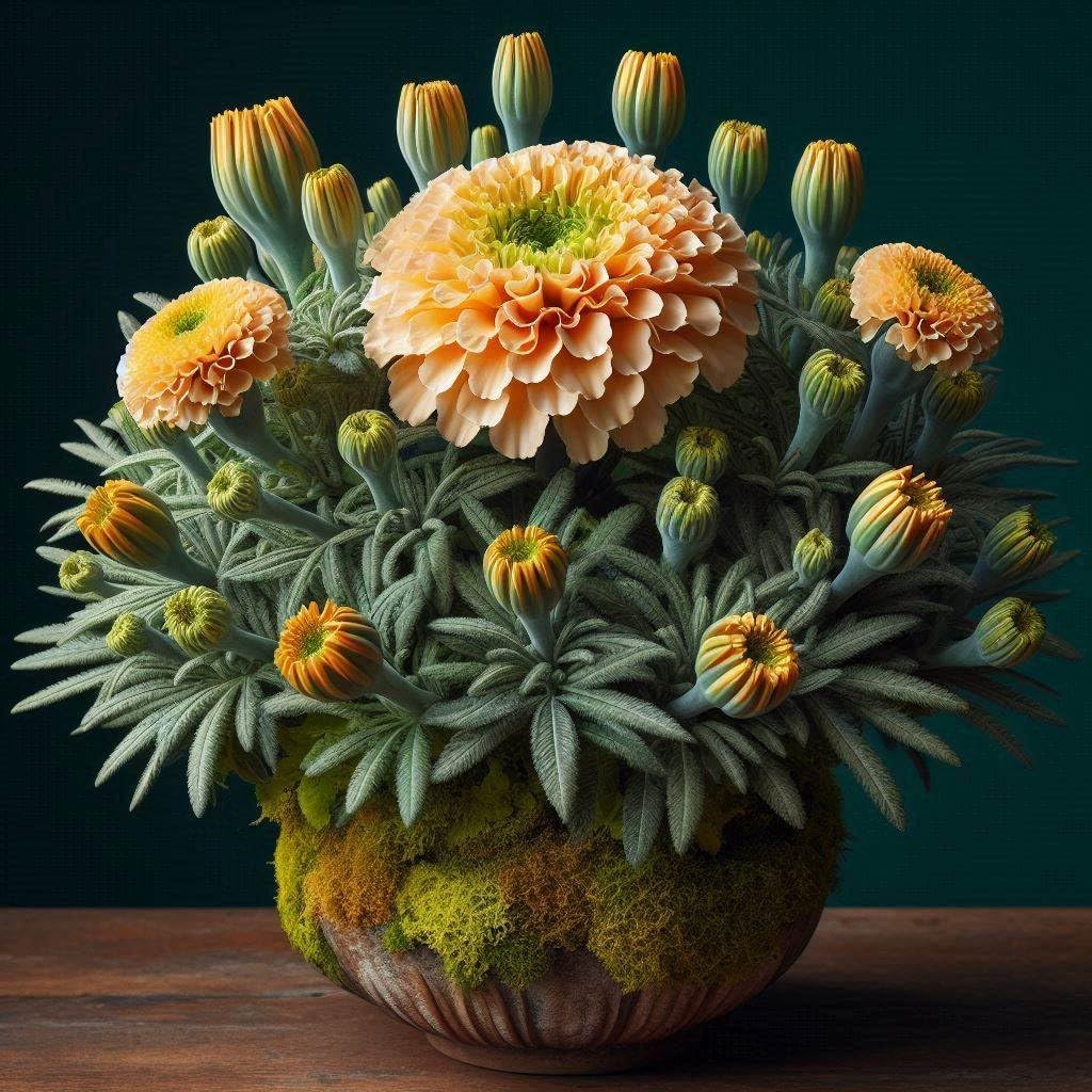 100+ SEEDS- All Seasons Hybrid Exotic Marigold Flower Seeds For Planting - Seeds Ville