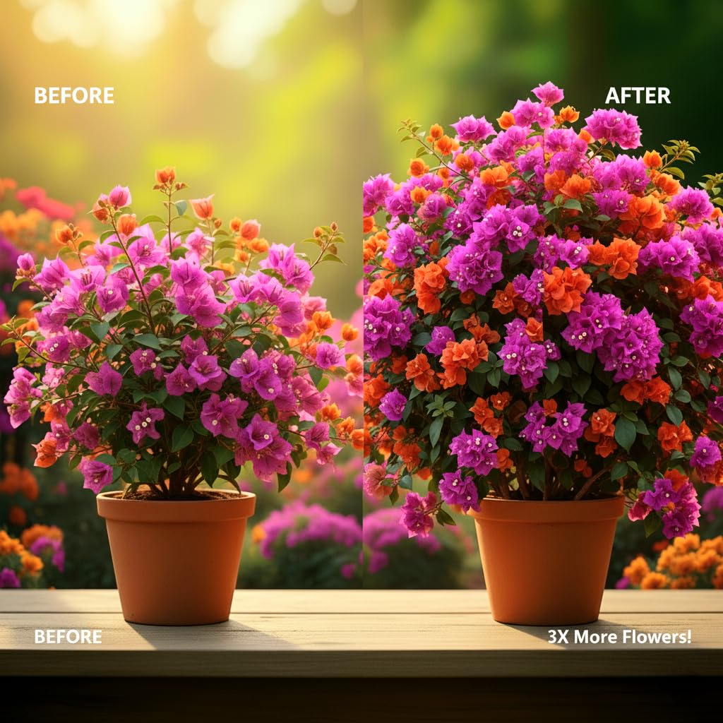 Bougainvillea Plant Food for Vibrant 3X More Flowers | Fast Growth, Disease Protection & Stronger Roots Formula (1 KG) - Seeds Ville