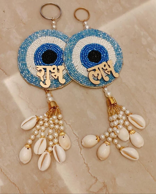 Urban Turtle Shubh Labh Pooja Decoration Items for Home Decor Door hangings,toran for Home Decoration, shubh labh Door Hanging, Corporate Gift, Diwali Gift, Home Decoration Diya (Blue) - Seeds Ville