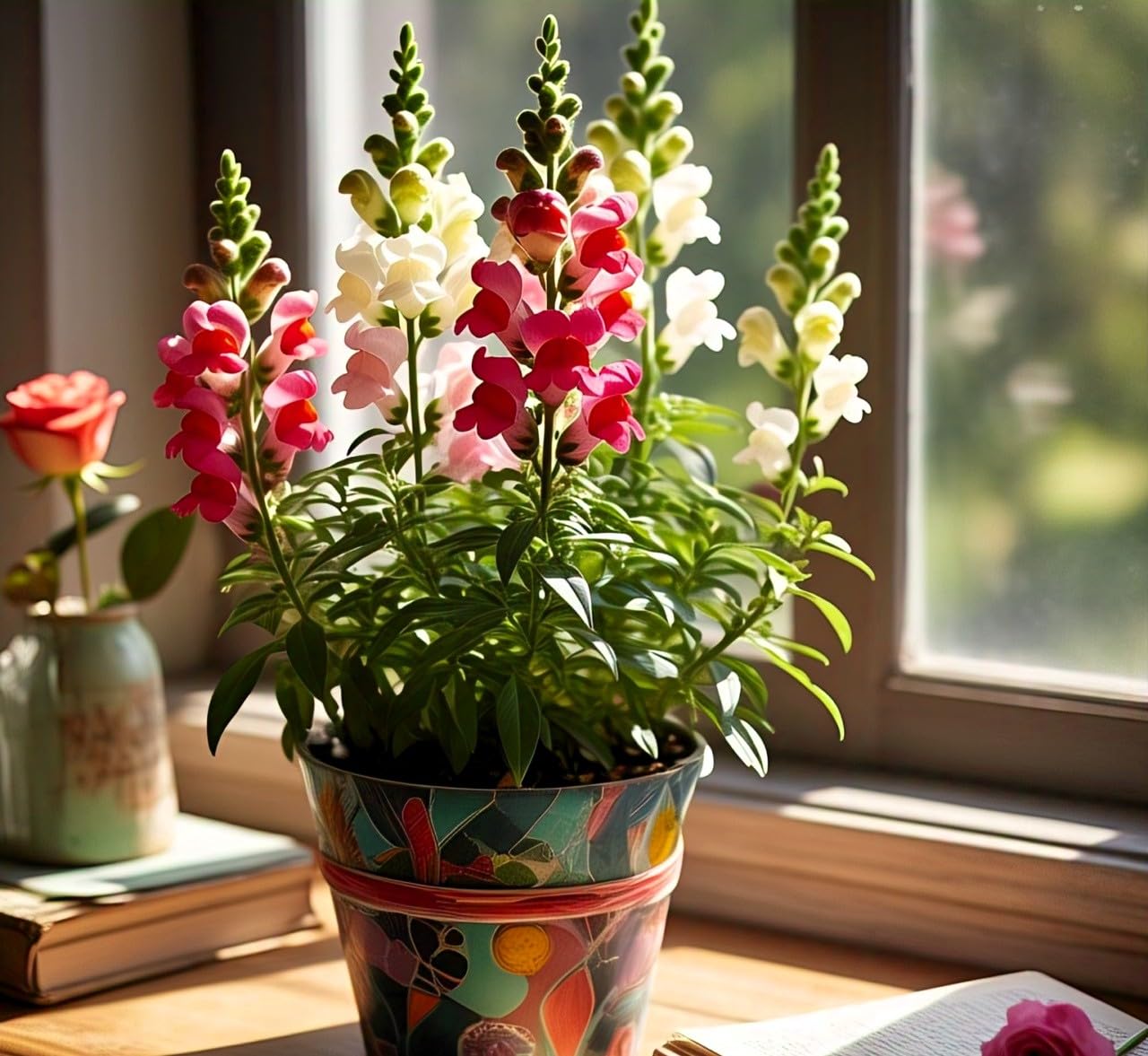 BlimBurn Snapdragons Flower Seeds for Indoor & Outdoor - 50 Seeds, Hybrid, Easy to Grow, All Season Blooming - Seeds Ville