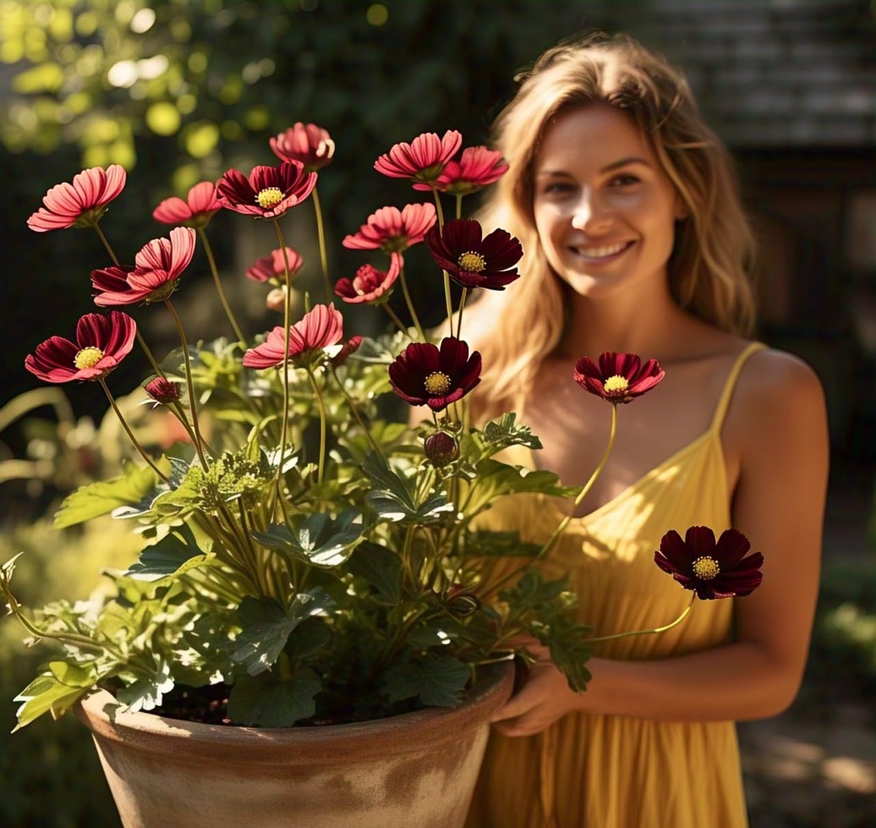 35+ SEEDS- Heavy Bloomer Chocolate Cosmos Flower Seeds For Planting. - Seeds Ville