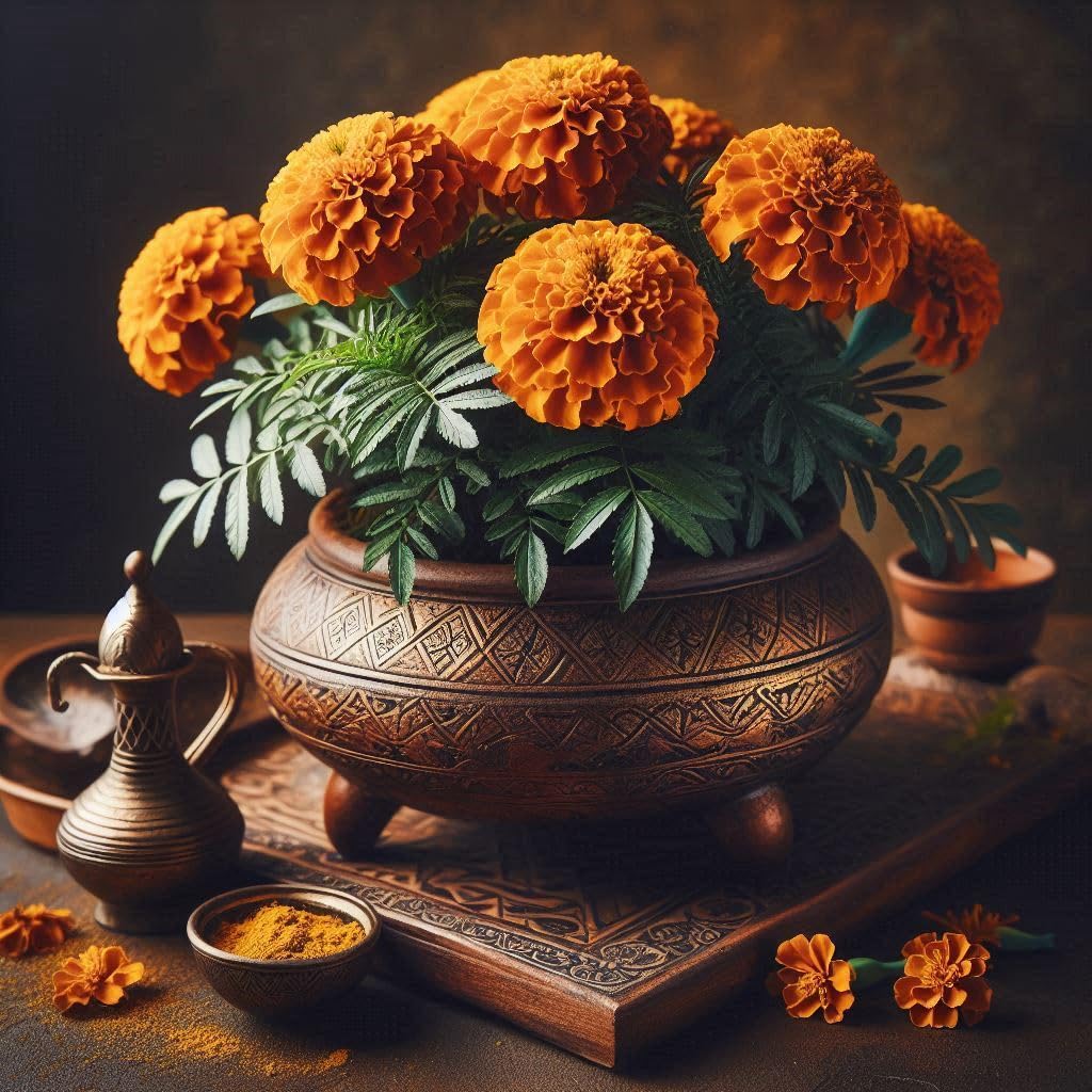 3 Variety Marigold Gainda Flower Seeds Combo Pack - Marigold White, African, French - 30+ Seeds Each Variety - Seeds Ville