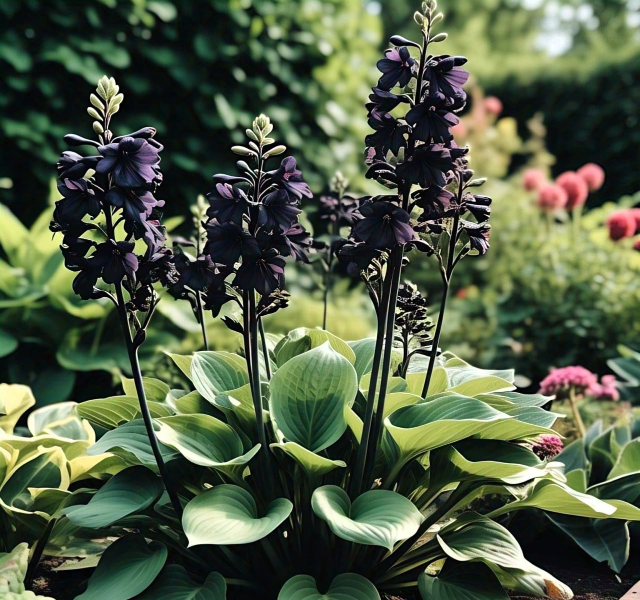 BlimBurn : All Seasons : 60 Hosta Flower Seeds, Hybrid, Grow Year-Round, Low Maintenance, Easy Grow - Other Names- Plantain Lily, Funkia, फंकिया, प्लांटन लीली (ALL IN ONE (MIX)) - Seeds Ville