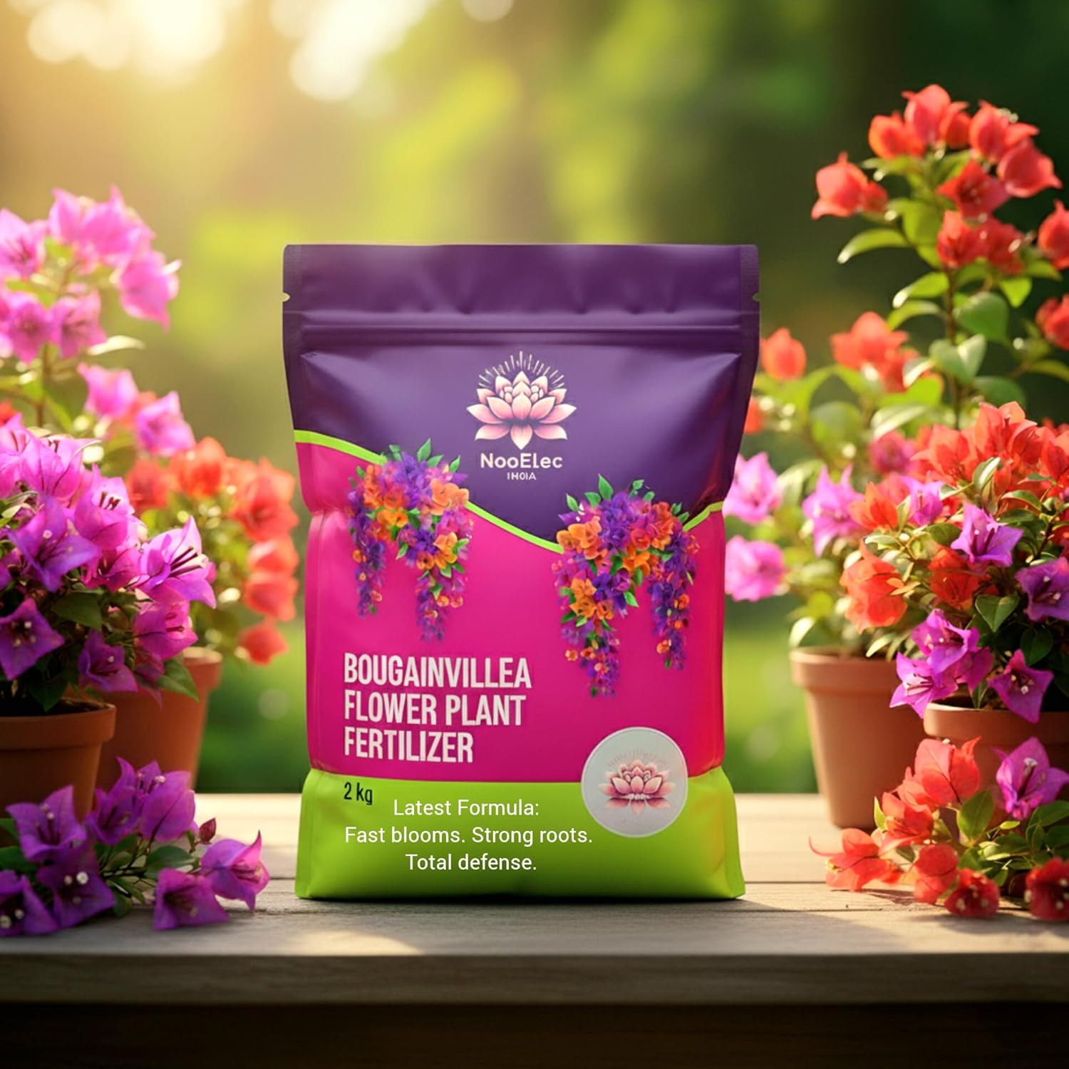Bougainvillea Plant Food for Vibrant 3X More Flowers | Fast Growth, Disease Protection & Stronger Roots Formula (1 KG) - Seeds Ville