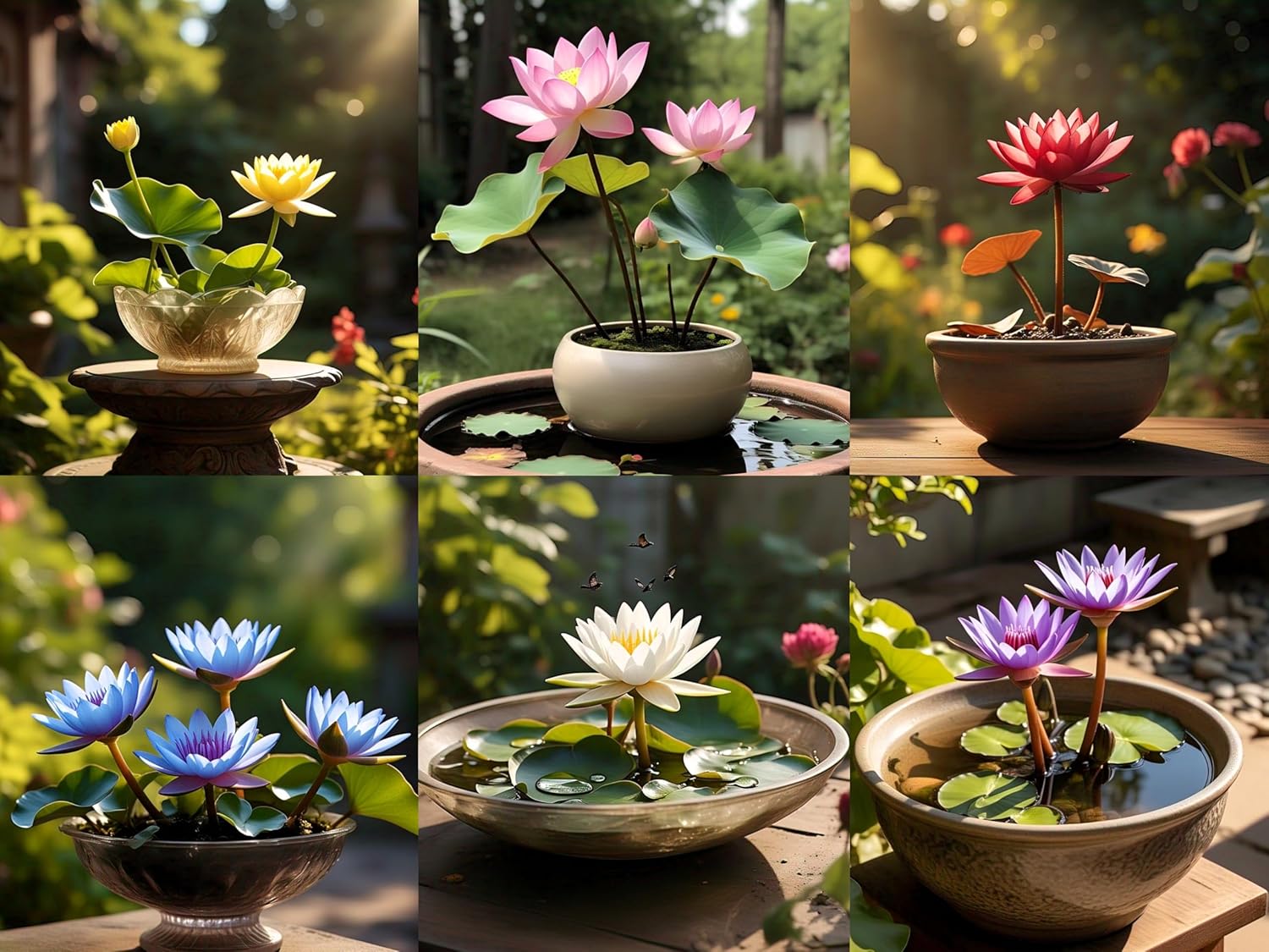 BlimBurn Bowl Lotus Flower Seeds Mix - 50 Seeds Pack, Easy Care, Indoor/Outdoor Growing, Unique Hybrid Varieties - Seeds Ville