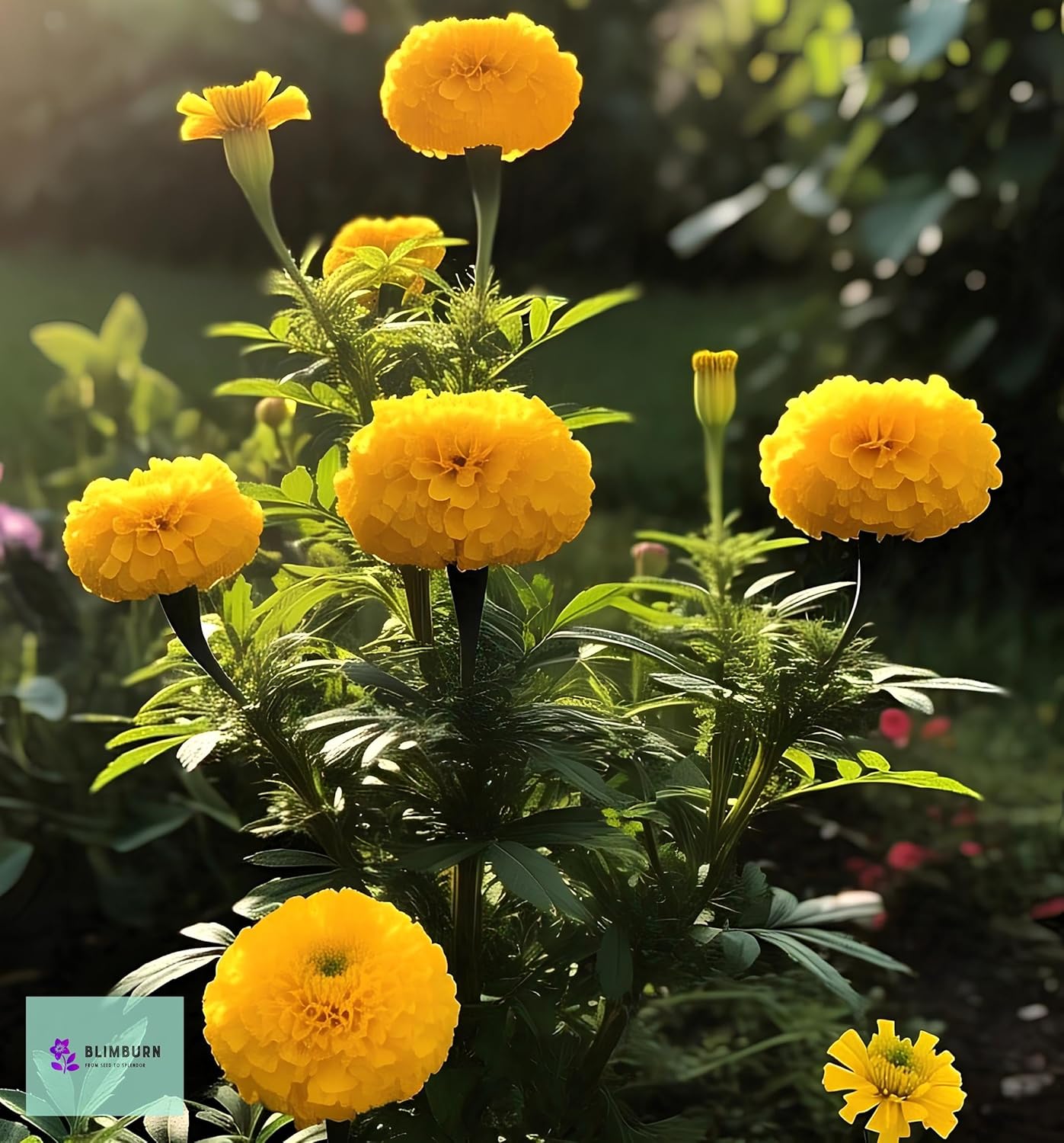 Yellow Marigold Hybrid Flower Seeds (50 Pcs), Grow All India, Indoor/Outdoor, Easy Grow & Low Maintenance, All Season Flowering - Seeds Ville