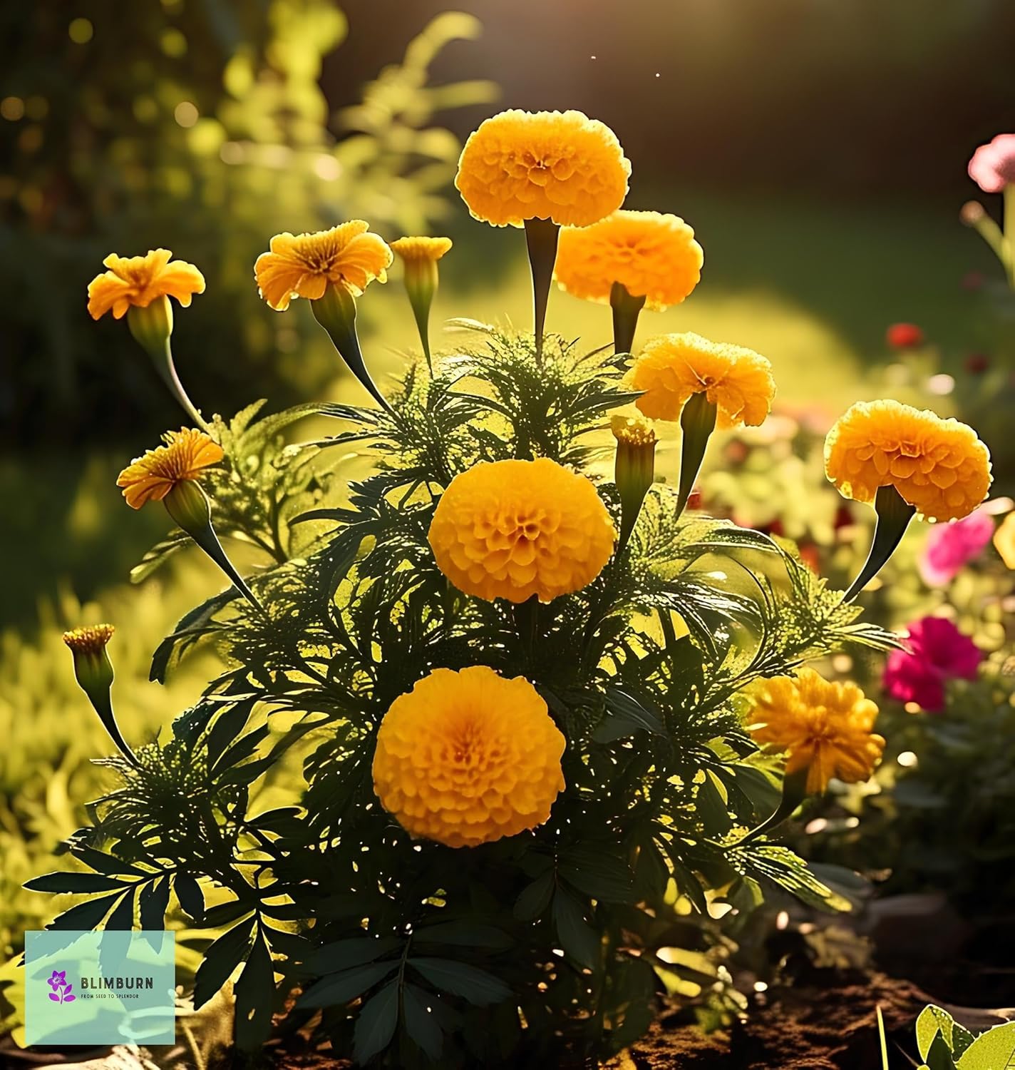 Yellow Marigold Hybrid Flower Seeds (50 Pcs), Grow All India, Indoor/Outdoor, Easy Grow & Low Maintenance, All Season Flowering - Seeds Ville