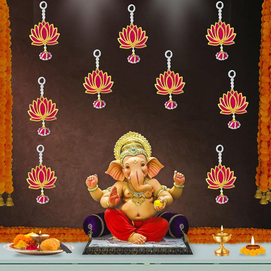 Wall Hanging Lotus for Home Decoration- Hand Crafted (4) - Seeds Ville