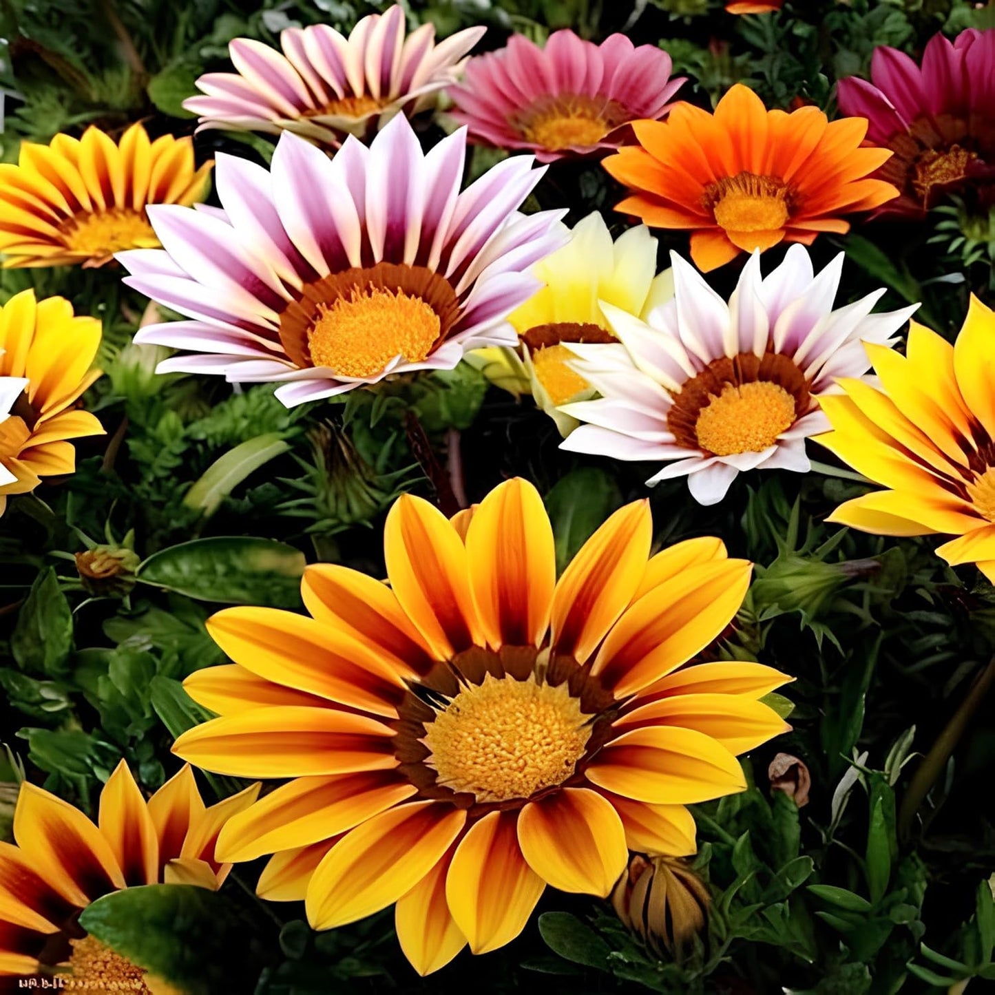 Gazania Flower Hybrid Seeds Mix (50 Pack) - Grow Year Round, Easy Care African Daisies, Colorful Blooms - Seeds Ville