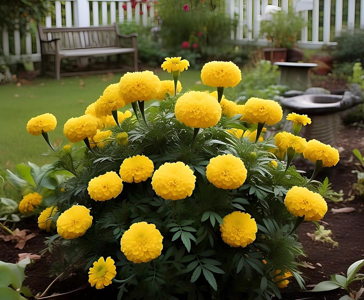 Yellow Marigold Hybrid Flower Seeds (50 Pcs), Grow All India, Indoor/Outdoor, Easy Grow & Low Maintenance, All Season Flowering - Seeds Ville