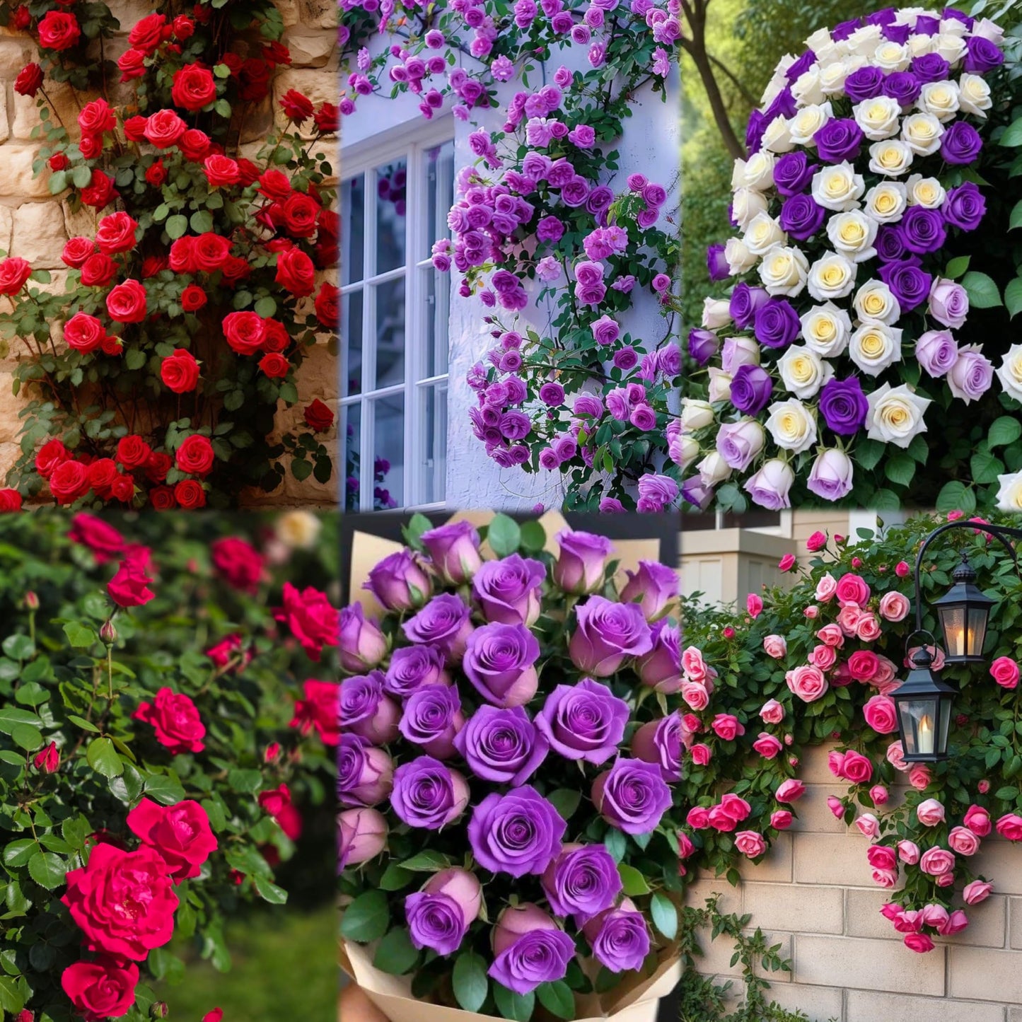 Imported Climbing Rose Flower seeds for Home and Kitchen Gardening Pack 80 to 100 seeds (MIXEDCOLOR SHADE-3)