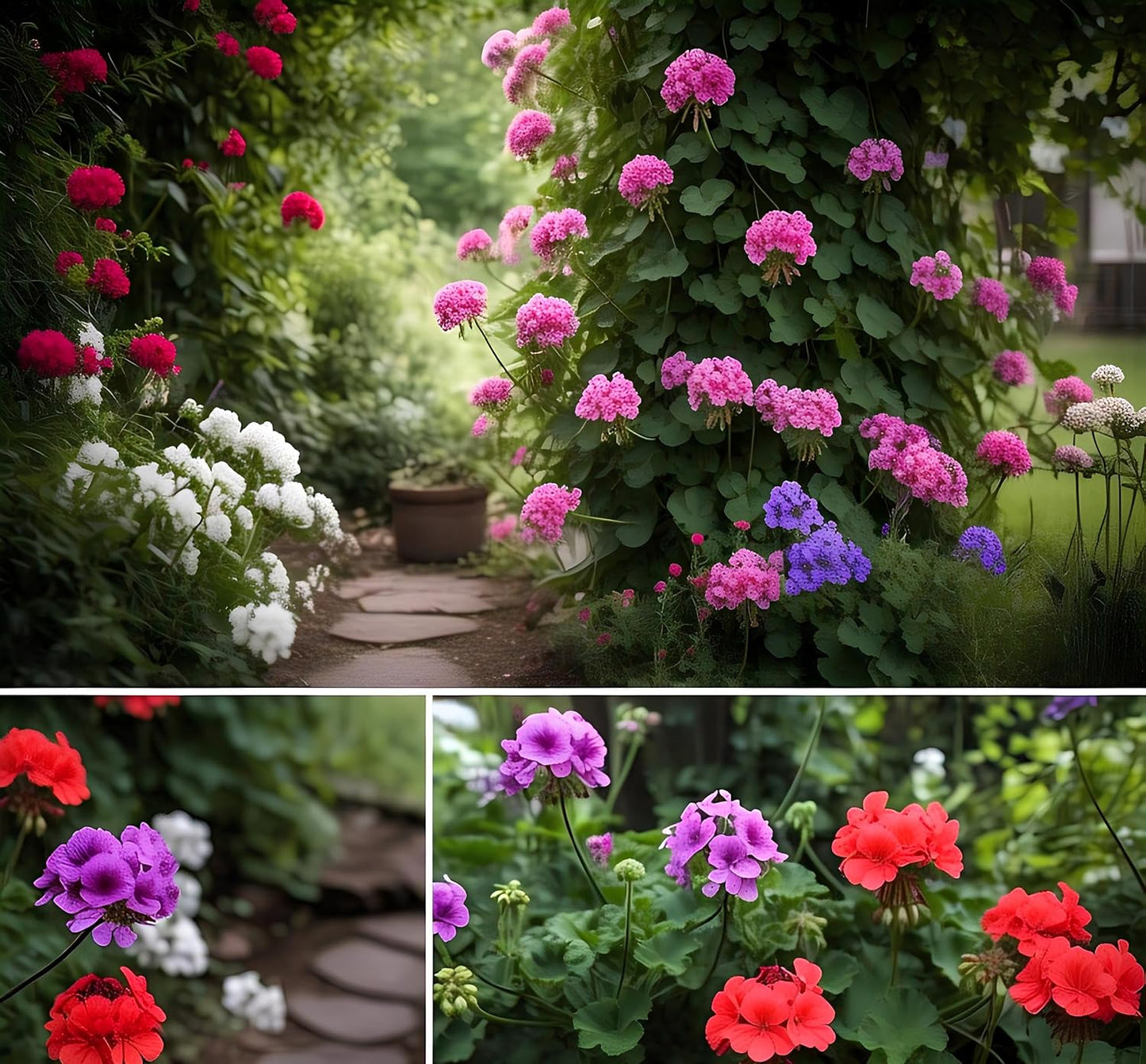 Geranium Climbing Flower Seeds - 50+ Pcs, Rare Variety, Blooms in Every Season - Seeds Ville