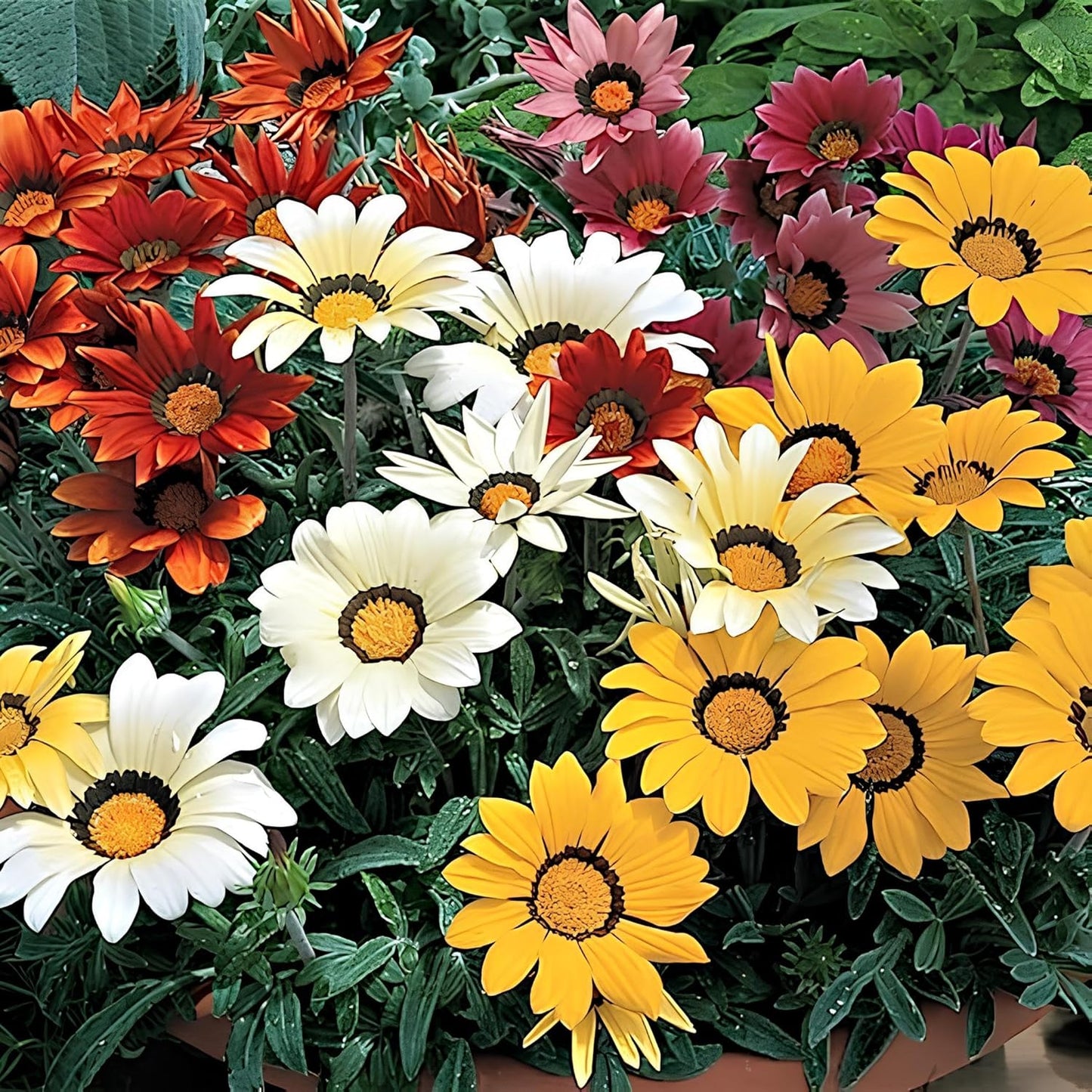 Gazania Flower Hybrid Seeds Mix (50 Pack) - Grow Year Round, Easy Care African Daisies, Colorful Blooms - Seeds Ville
