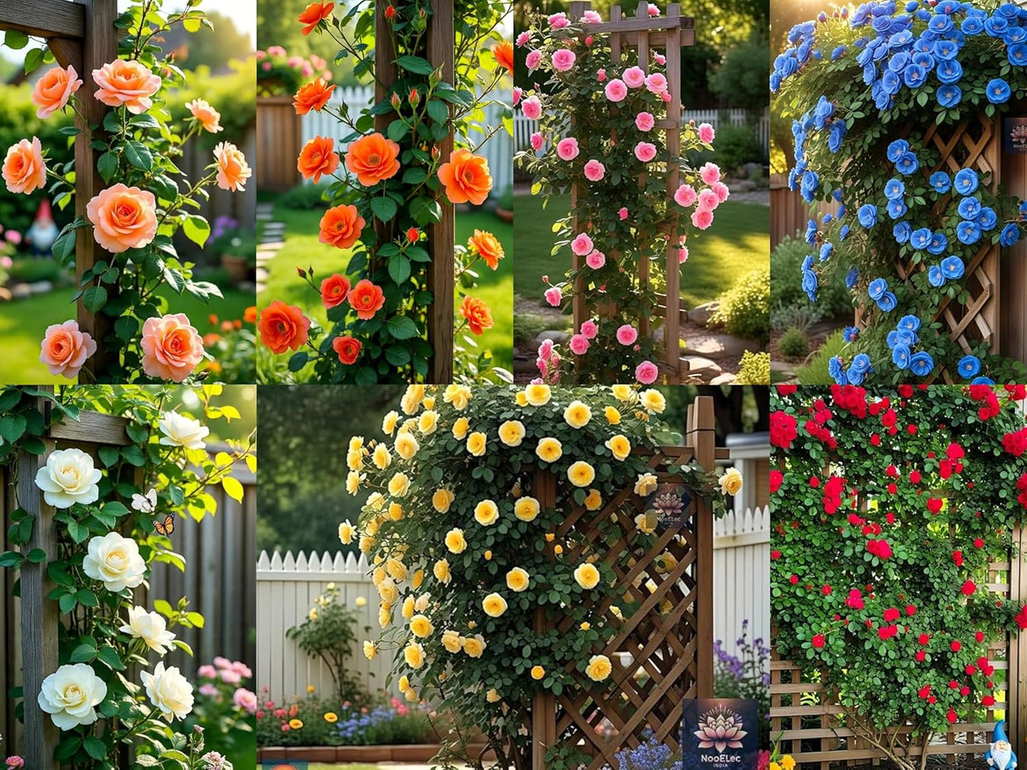 160+ SEEDS- Climbing Rose Mix Flower Seeds Pack - Hybrid, Year-Round Blooms, Minimal Care - Seeds Ville