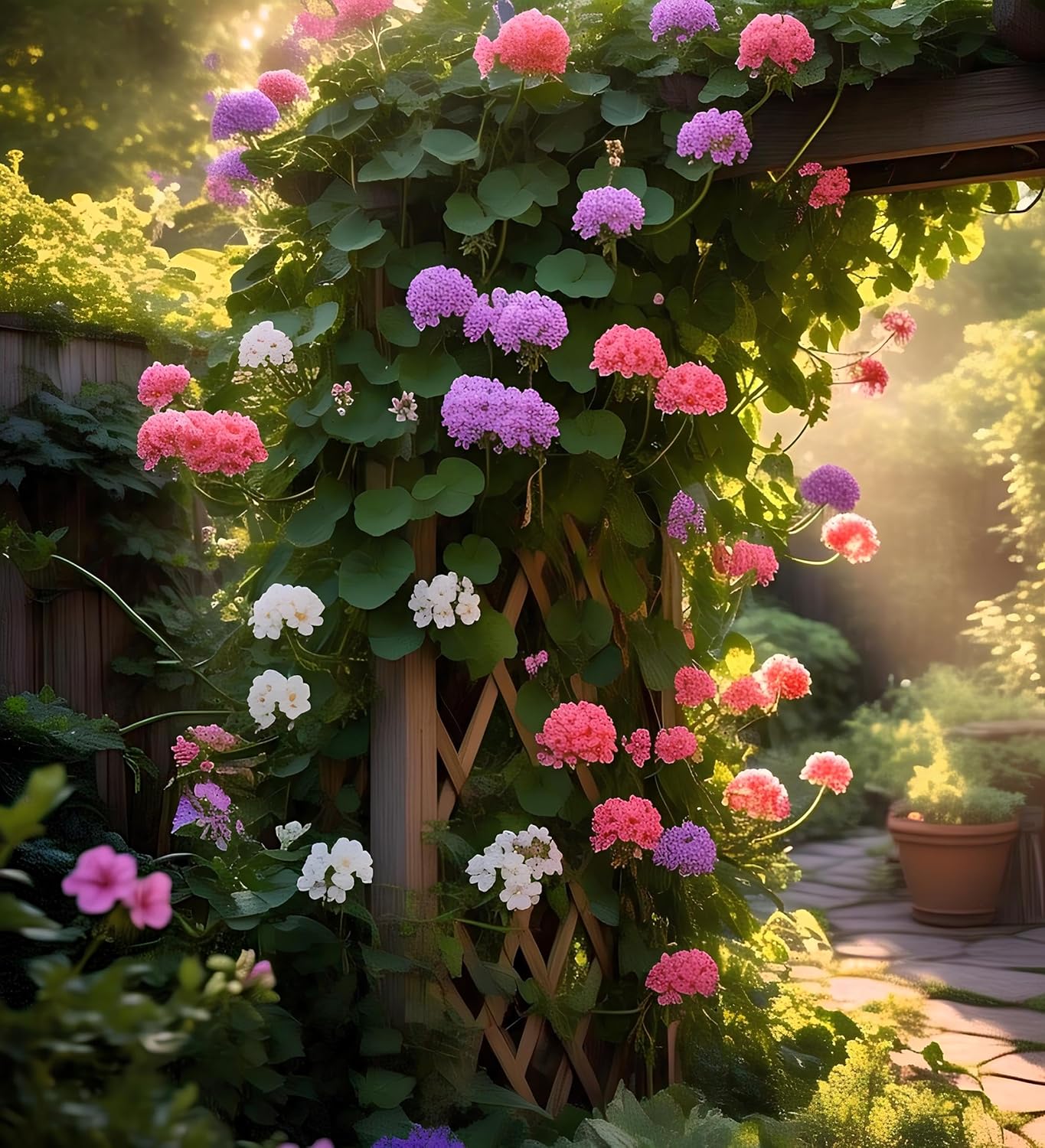 Geranium Climbing Flower Seeds - 50+ Pcs, Rare Variety, Blooms in Every Season - Seeds Ville