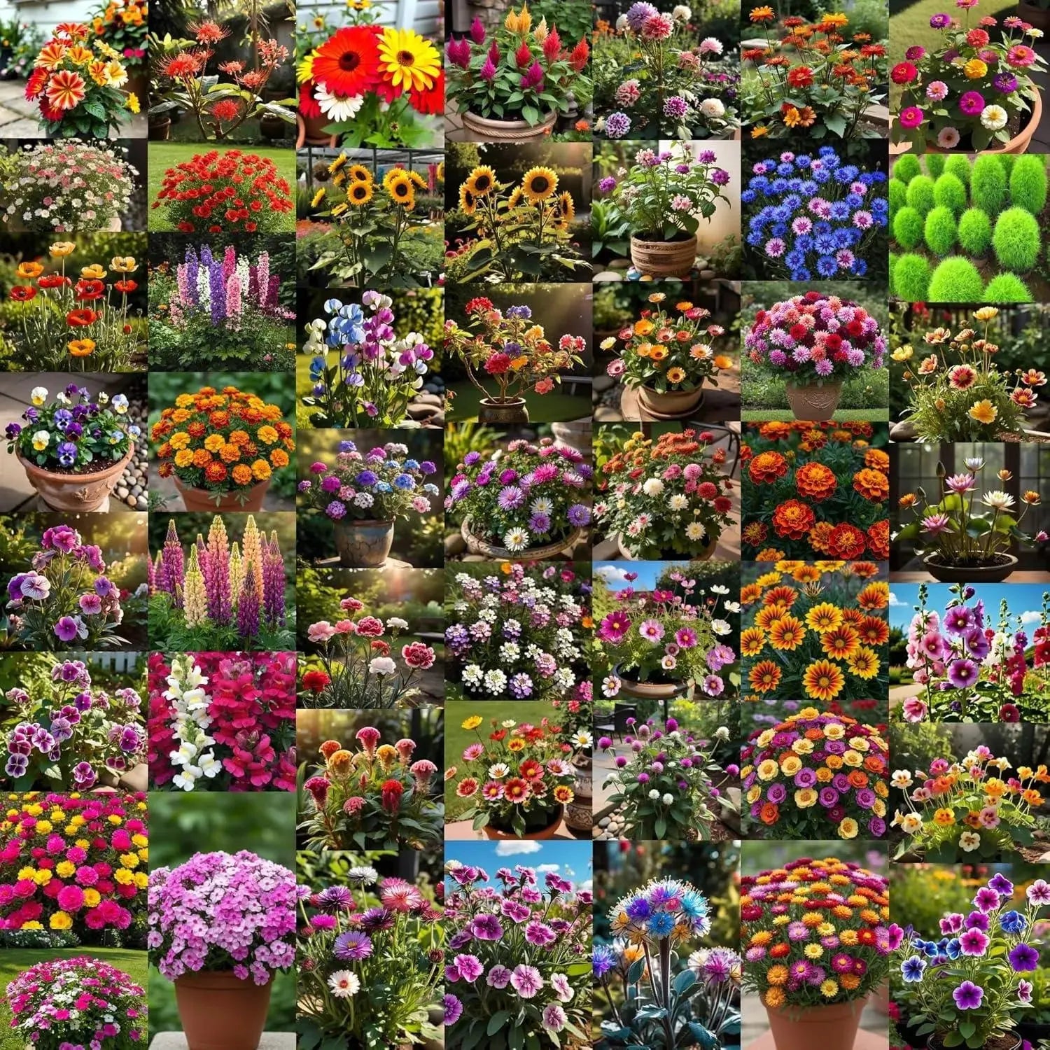 hybrid flower seeds 50 Varieties HYBRID Flower Seeds Combo - All Year Flower Seeds Combo Pack