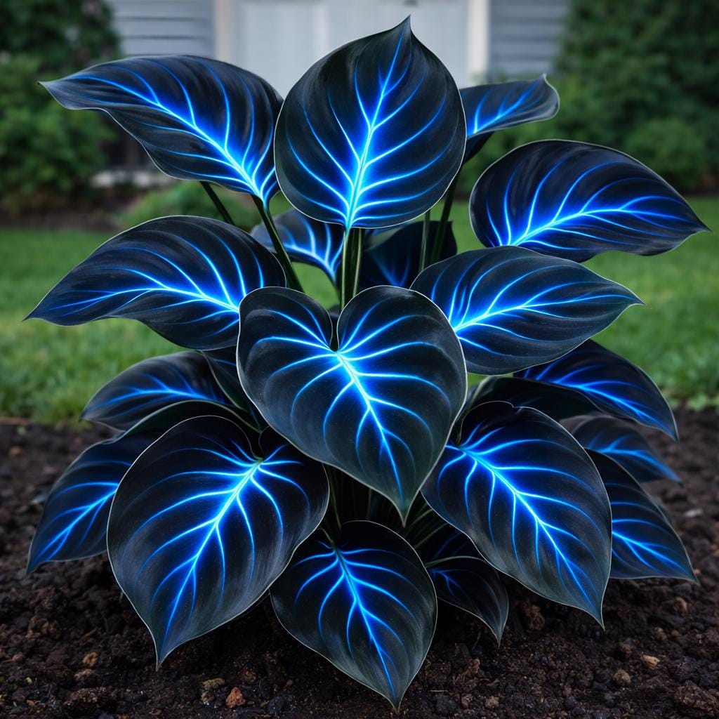 160 SEEDS- Blue-Tip Calathea Hosta Seeds for Decorative Foliage Displays-  Rare